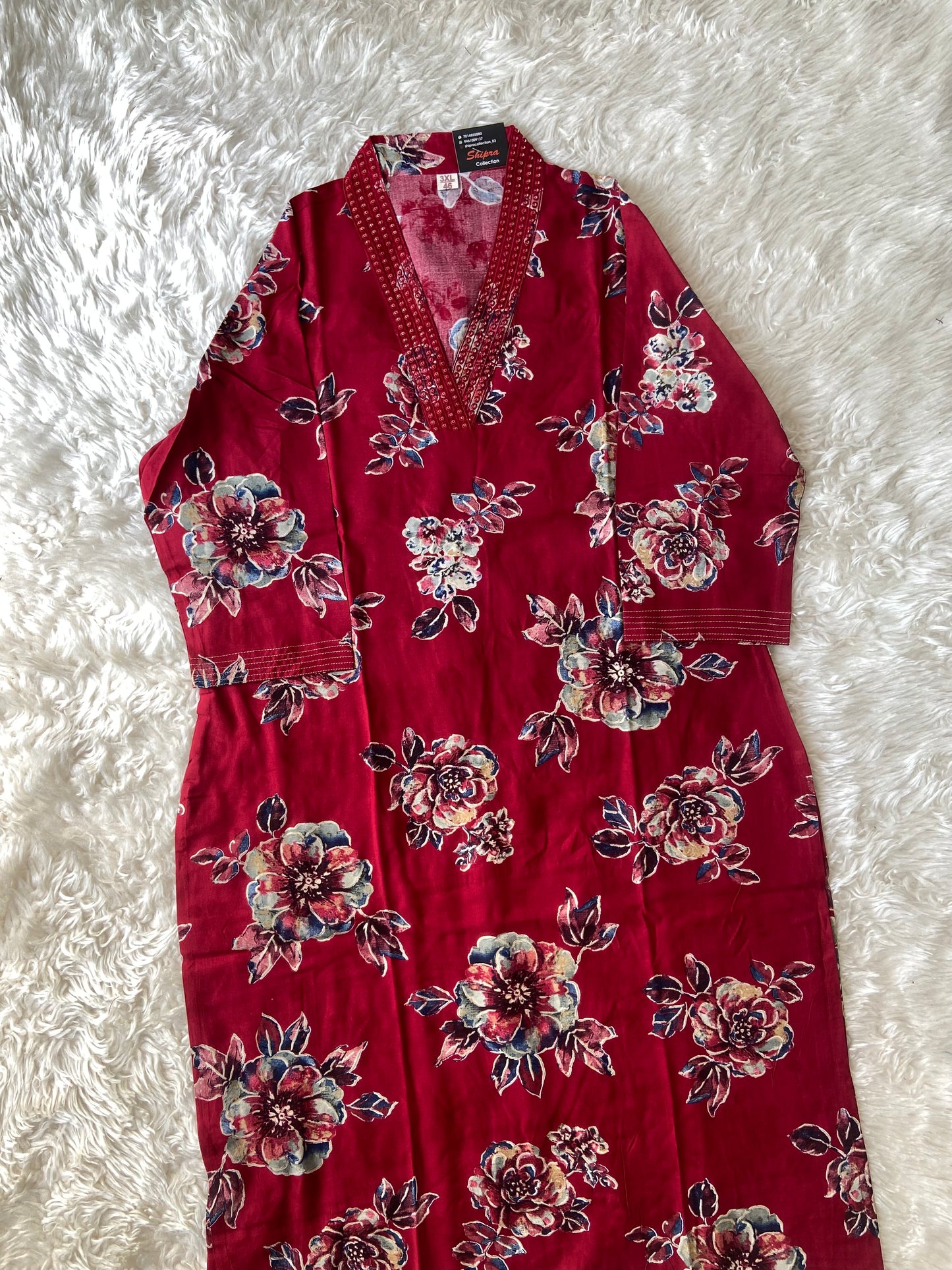 Rayon Kurti Pant Set