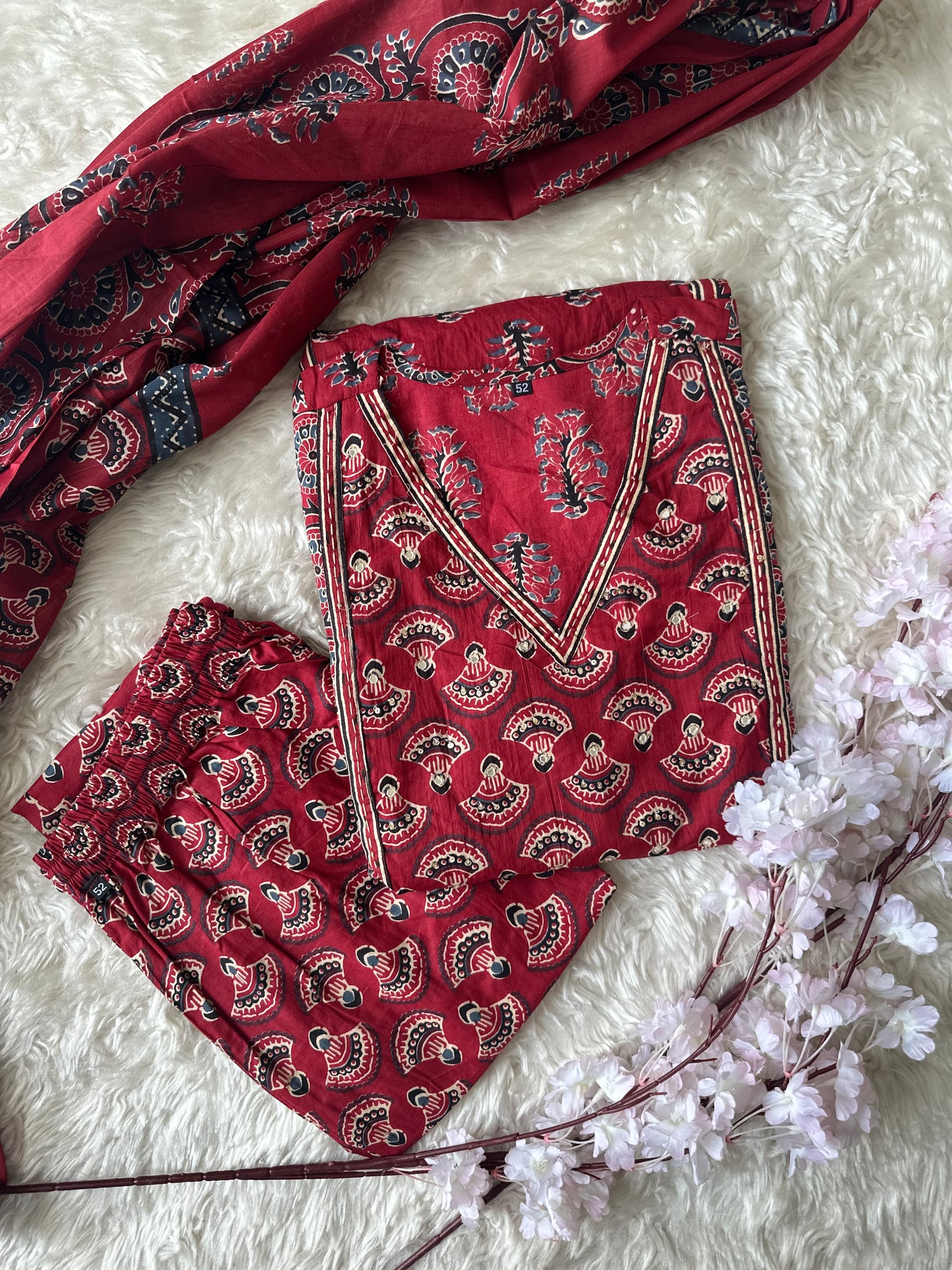 Budget Friendly Kurti Pant Dupatta Set