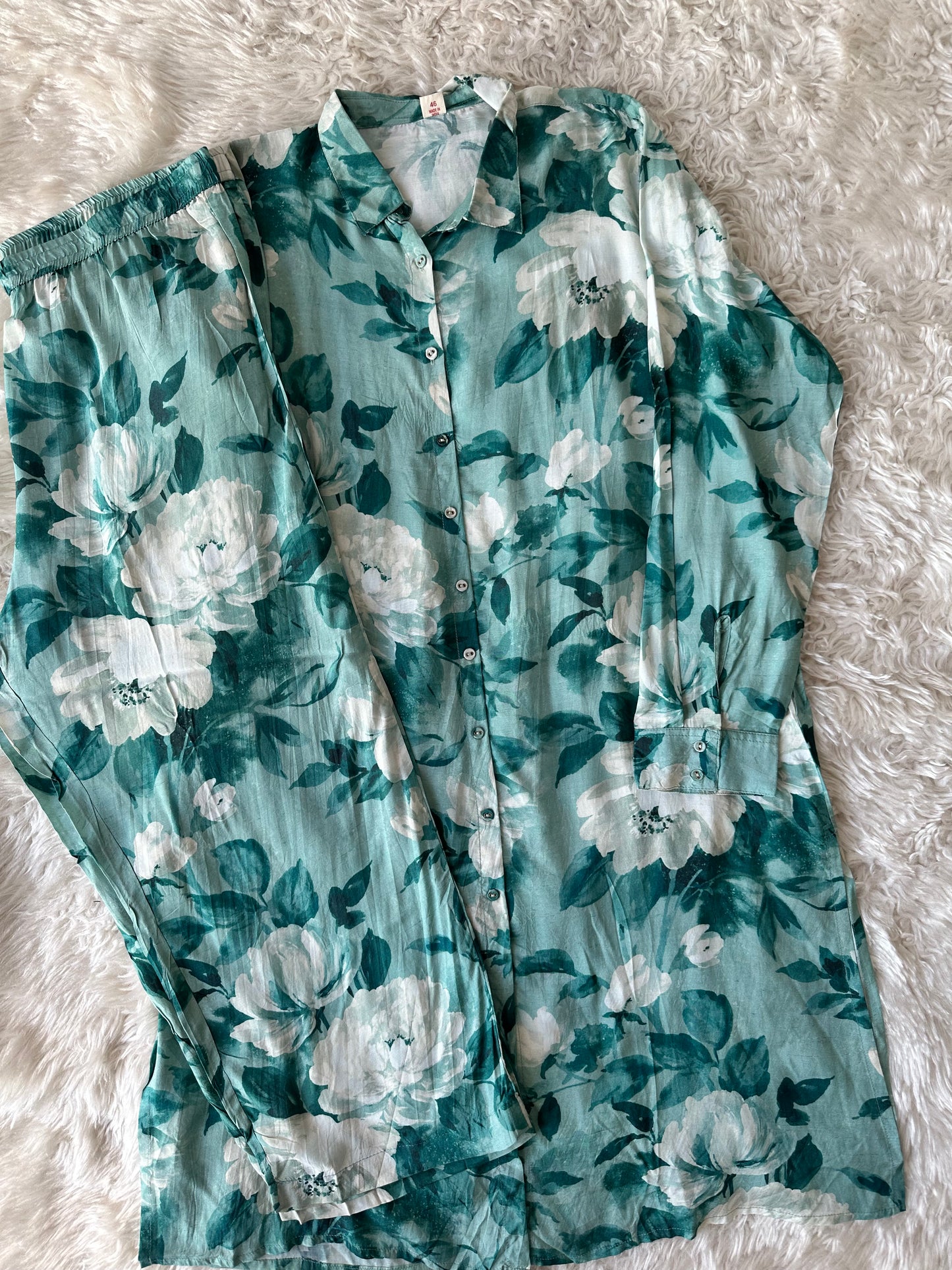 Pure Muslin Silk Co-ord Set