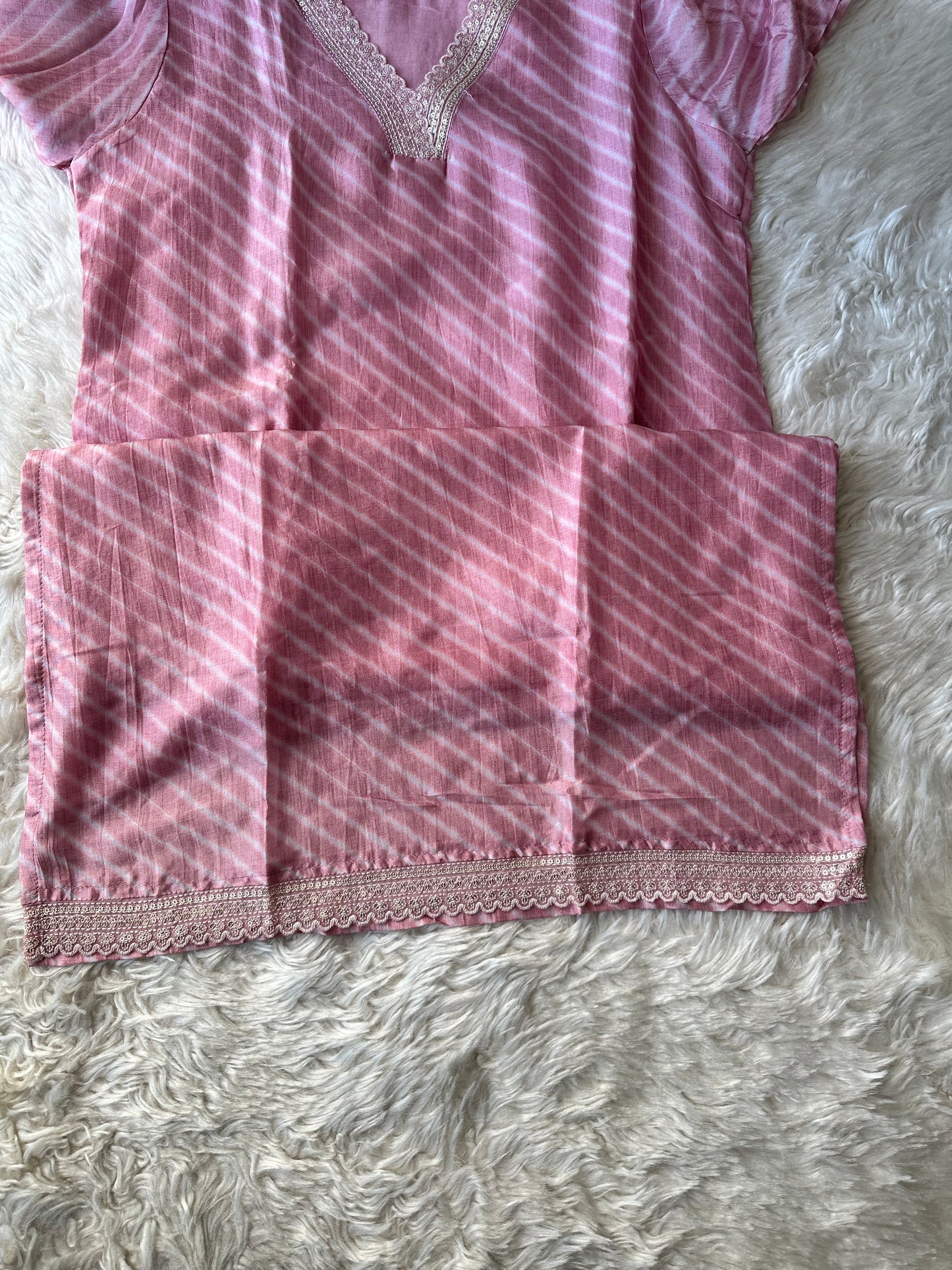 Pure Silk Kurti Pant Dupatta Set