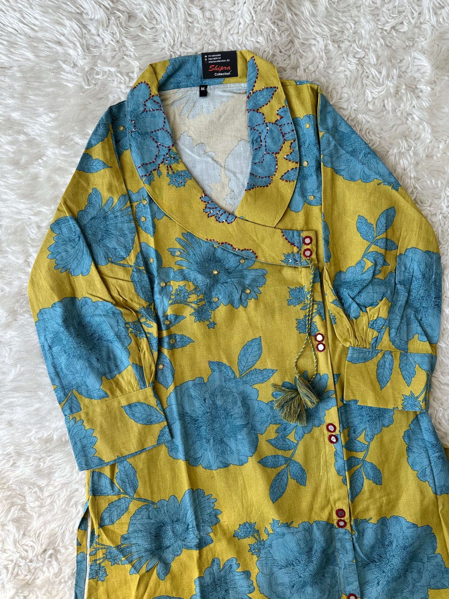 Khadi Cotton Kurti Plazo Set