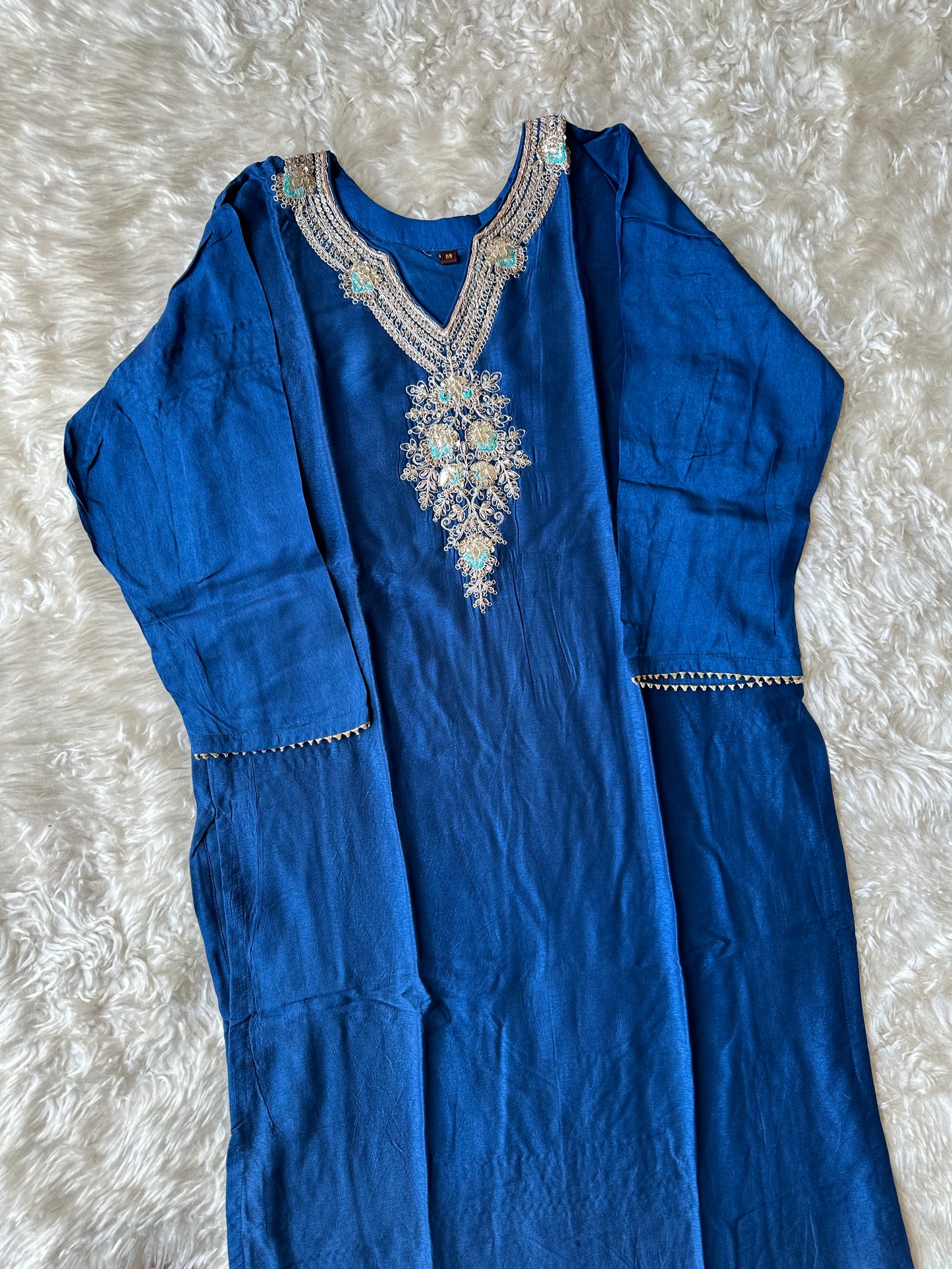 Pure Silk Kurti Pant Dupatta Set