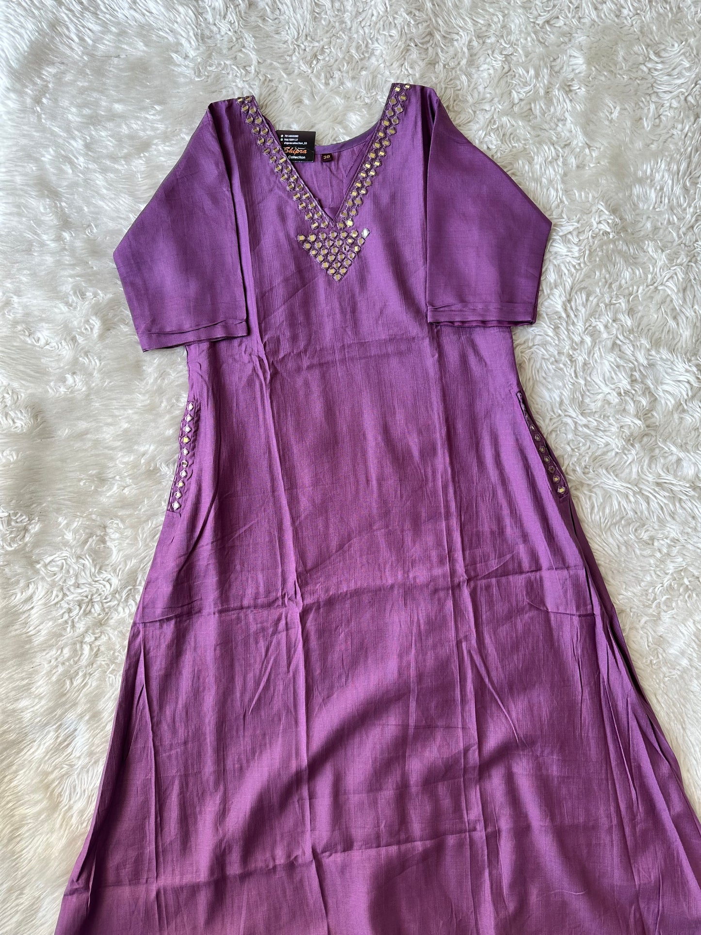 Pure Muslin Silk Kurti Plazo Set