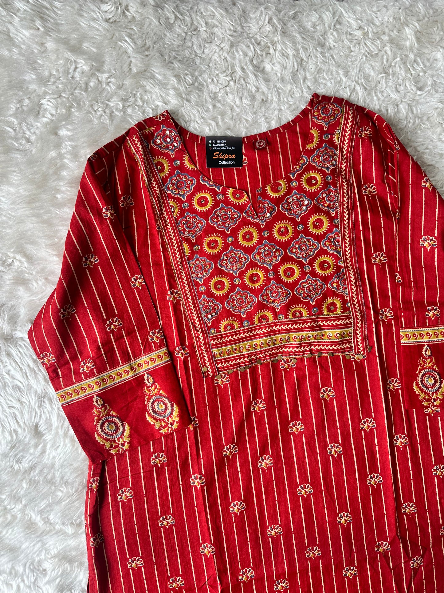 Pure Cotton Kurti Pant Plazo Dupatta Set