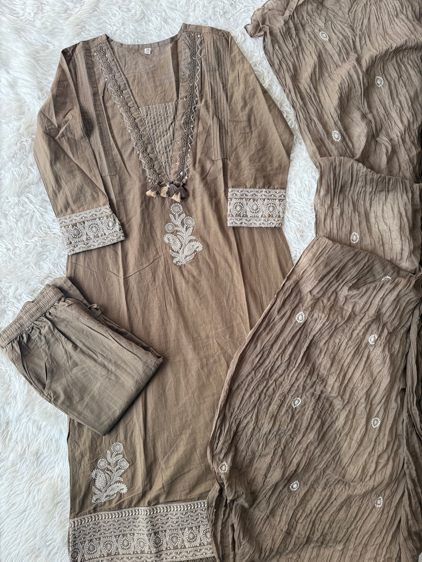 Premium Cotton Kurti Pant Dupatta Set
