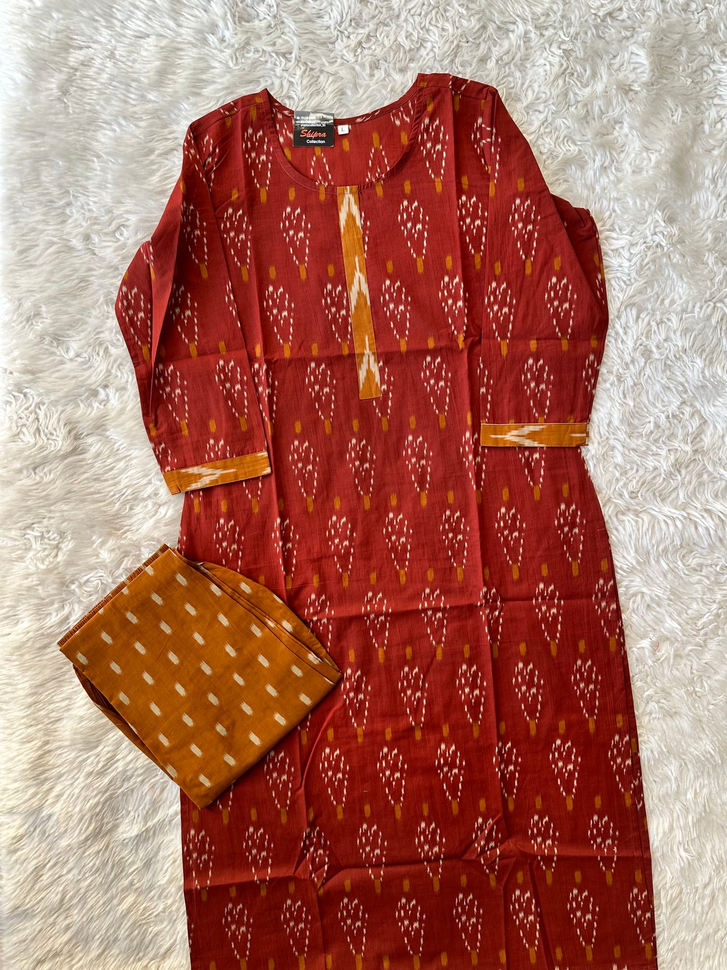 Premium Cotton Kurti Pant Jacket Set