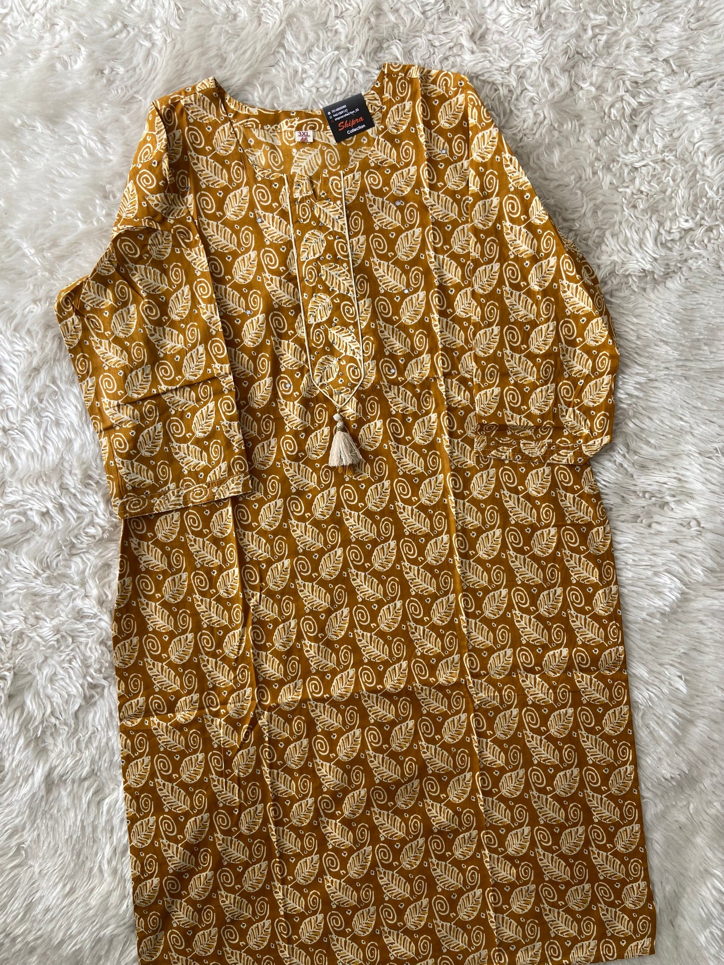 Pure Cotton Kurti Pant Dupatta Set