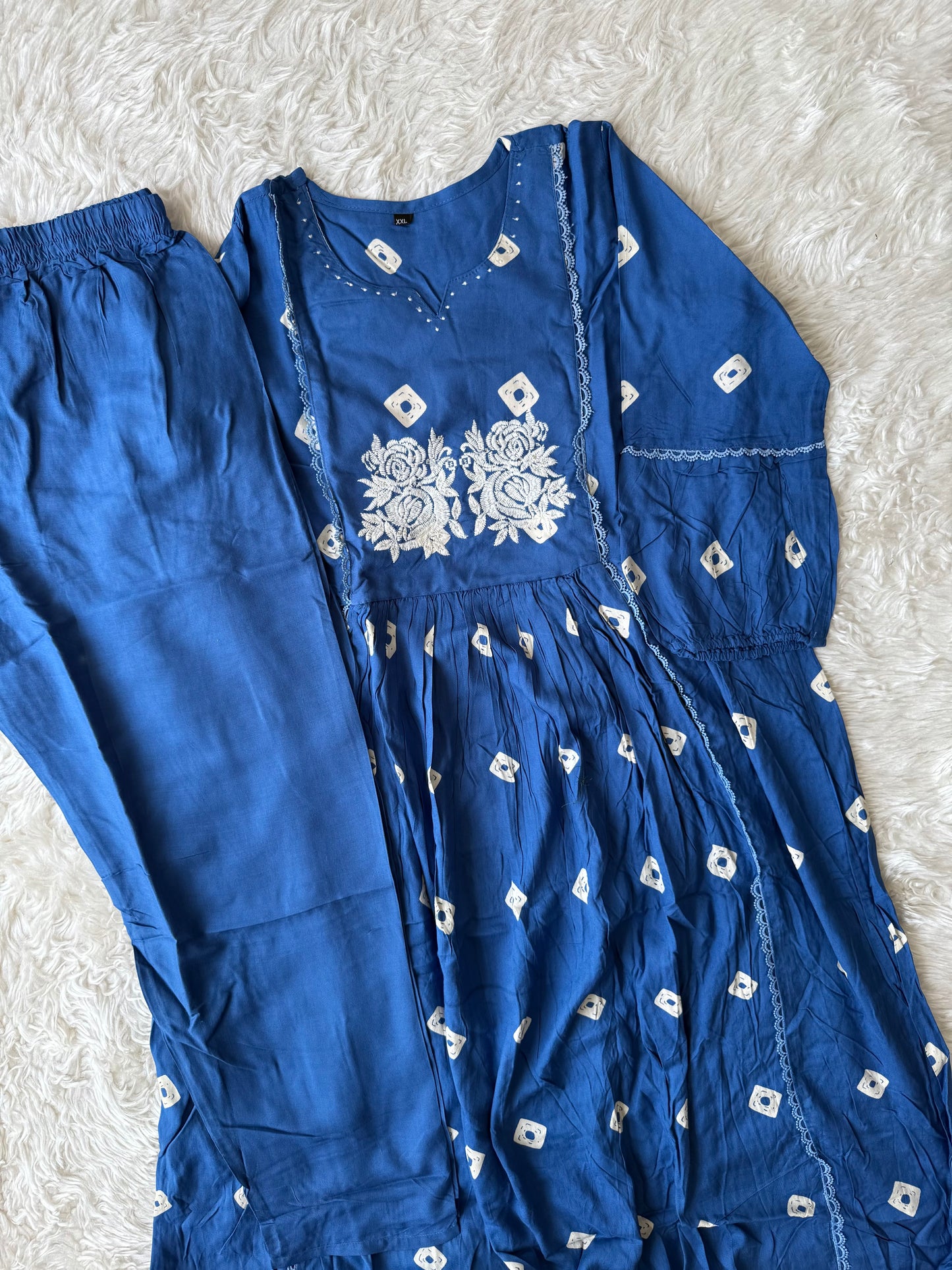 Rayon Kurti Pant Set