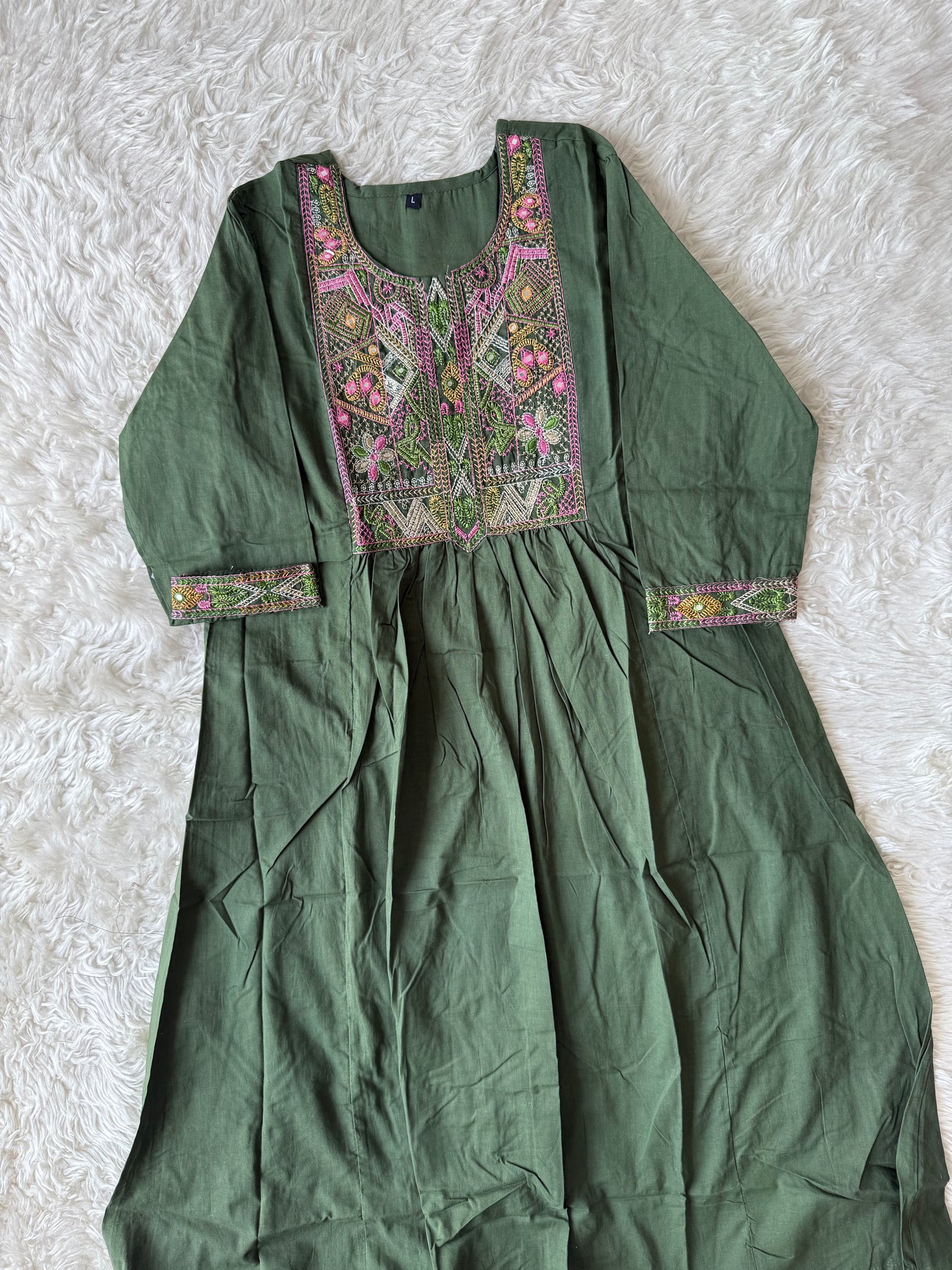 Cotton Flare Kurti Pant Set