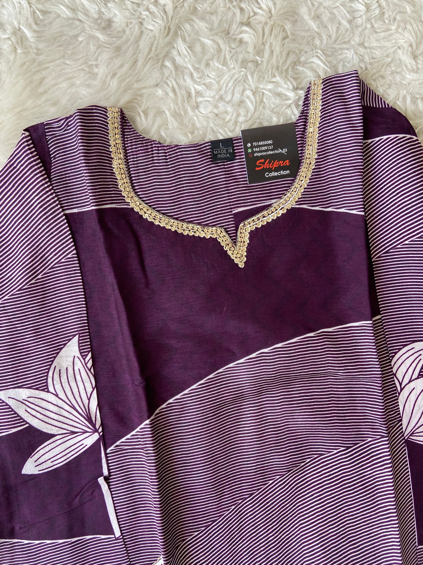 Russian Silk Kurti Pant Dupatta Set
