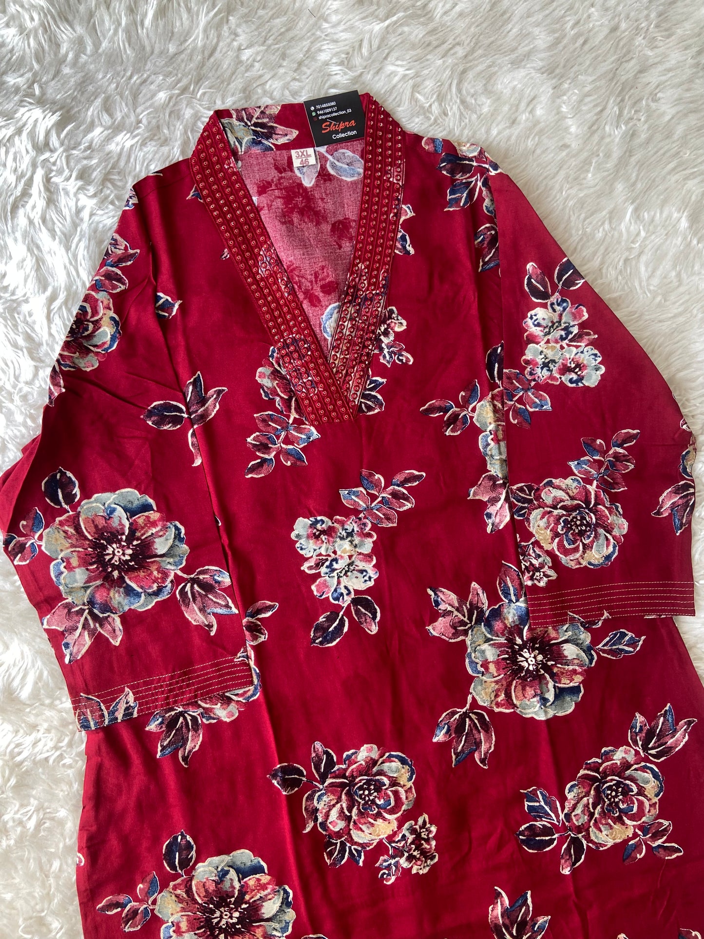 Rayon Kurti Pant Set