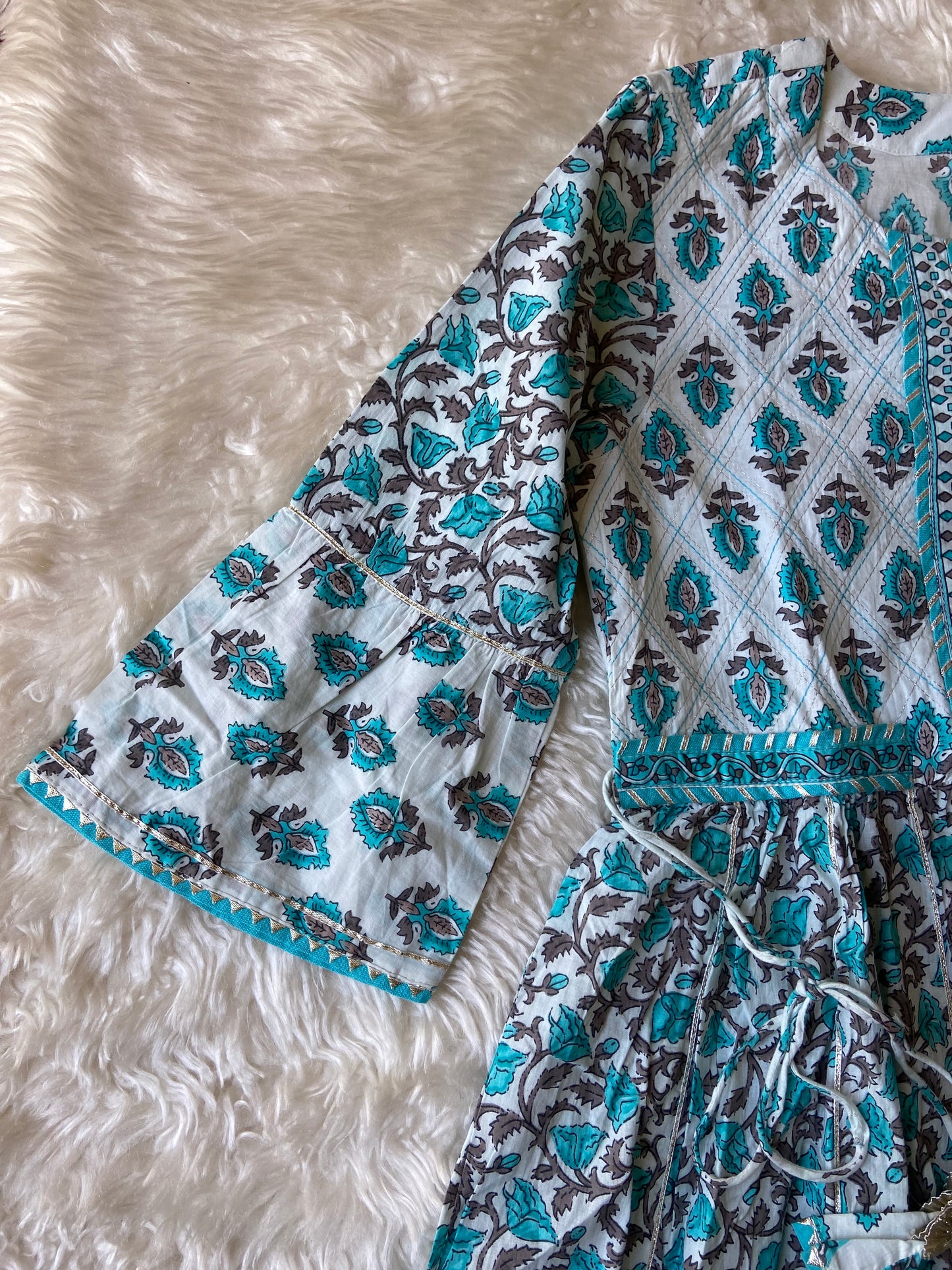 Steal Deal 🚨Premium Cotton Flare Kurti Pant Dupatta Set
