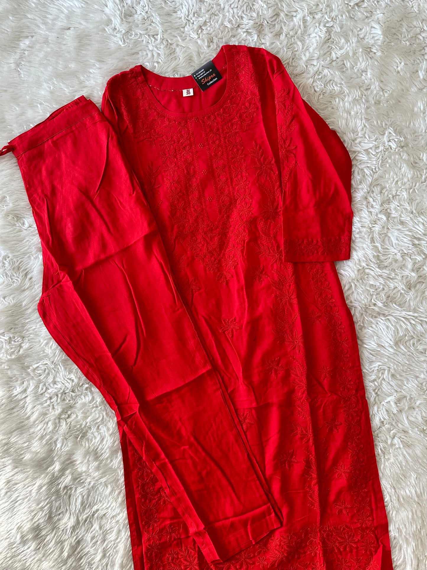 Rayon Kurti Pant Set