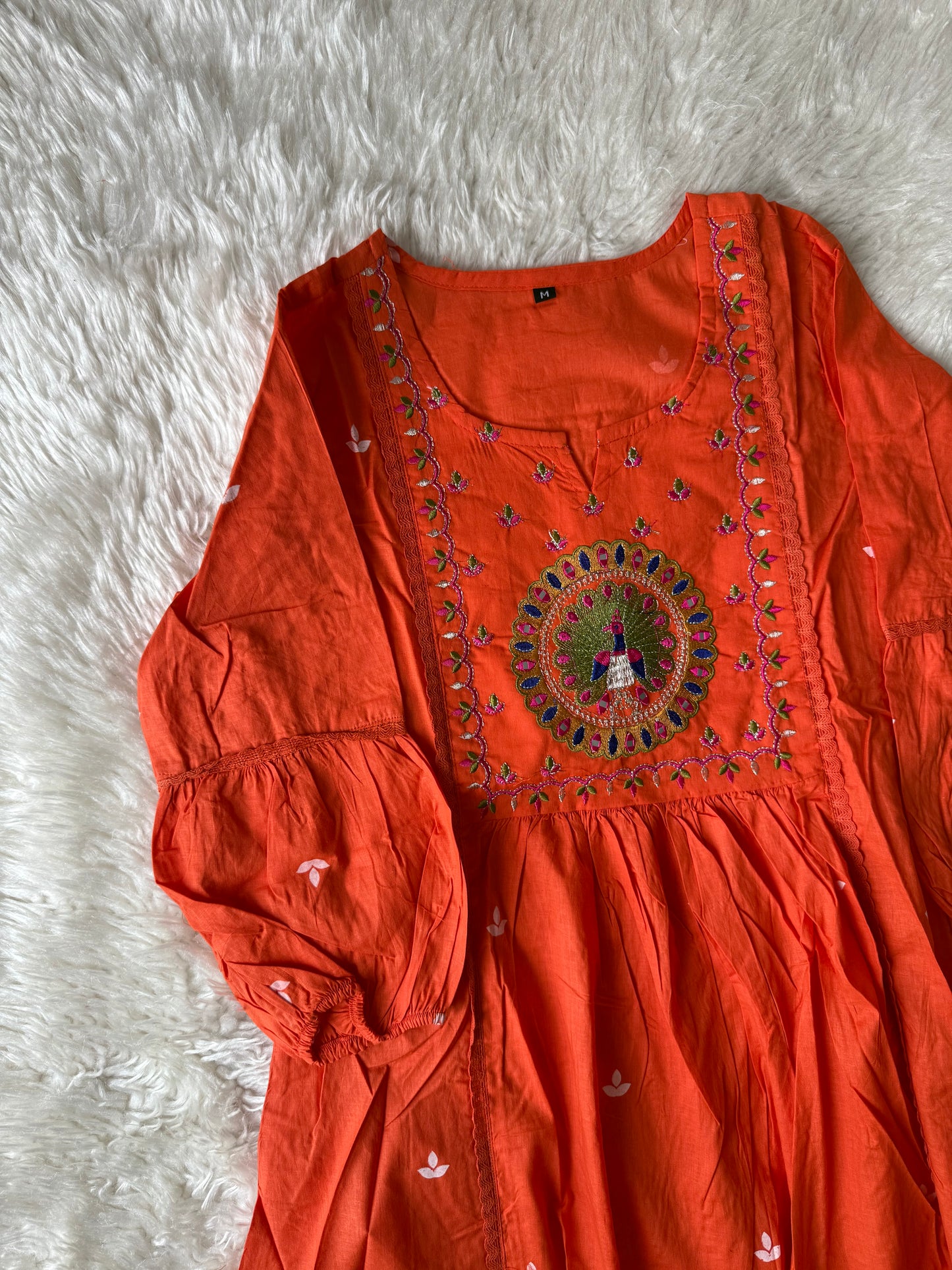 Cotton Flare Kurti Pant Set