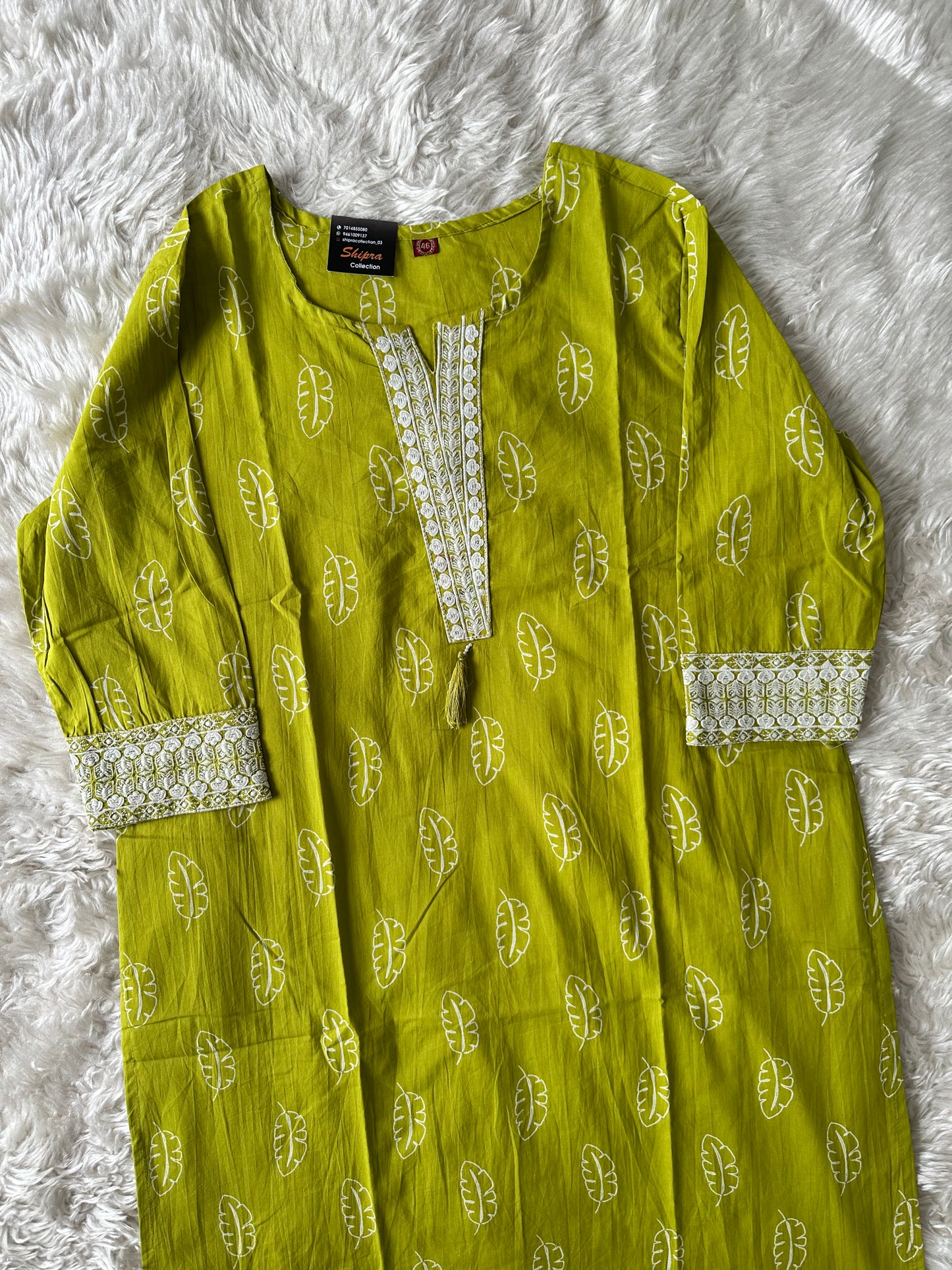 Pure Cotton Kurti Pant Dupatta Set