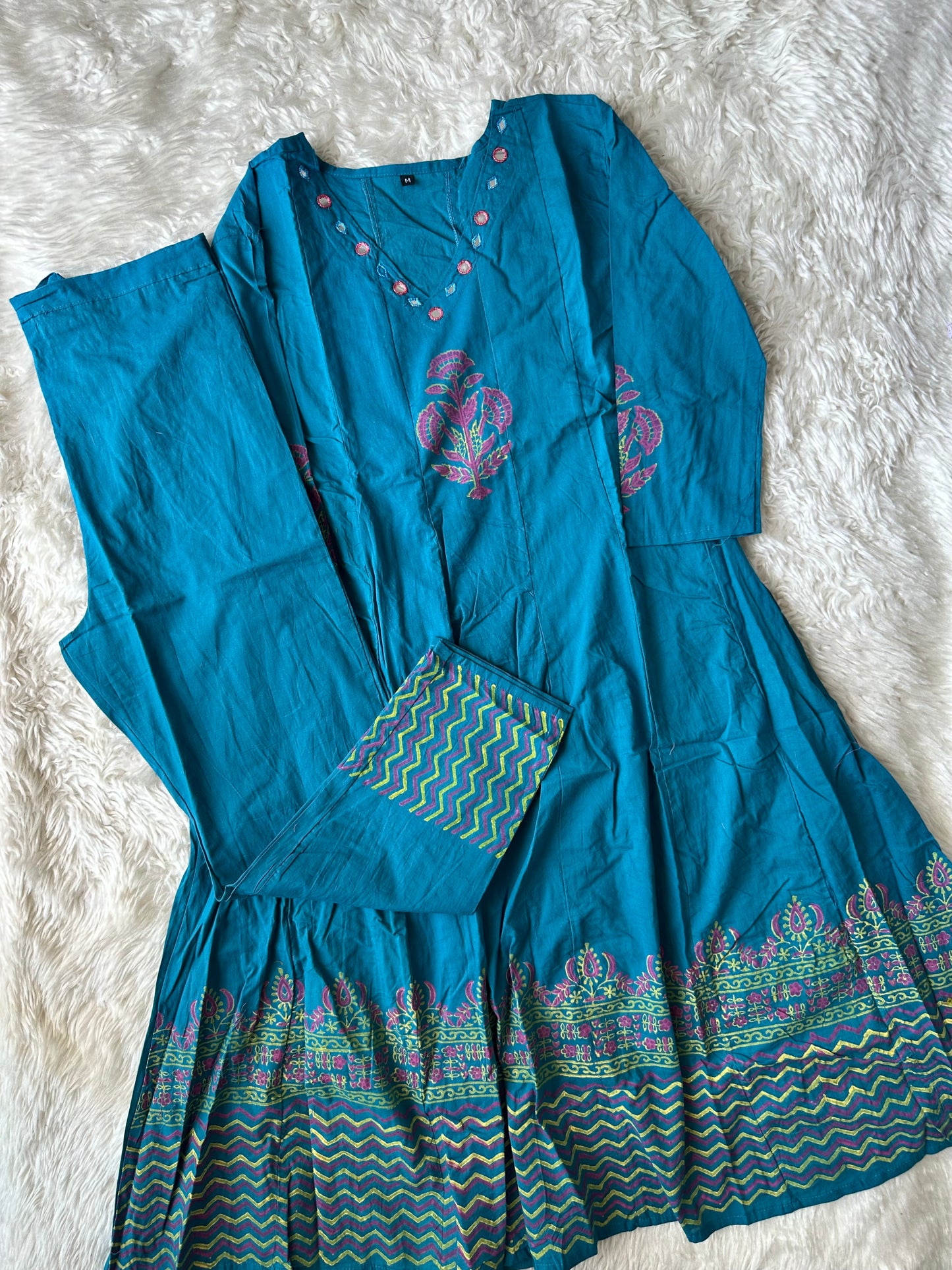 Cotton FLARE Kurti Pant Set