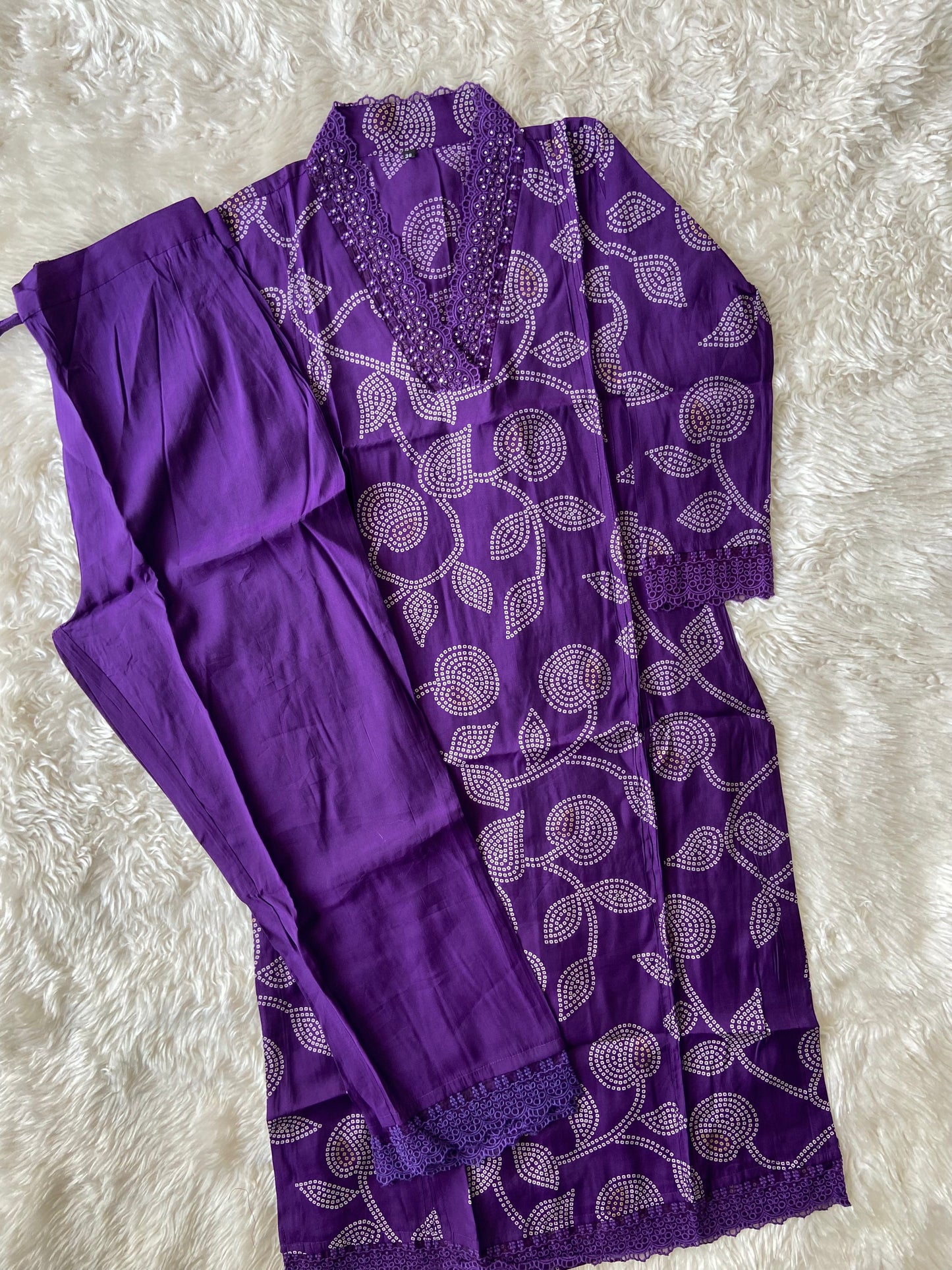 Pure Muslin Silk Kurti Pant Set