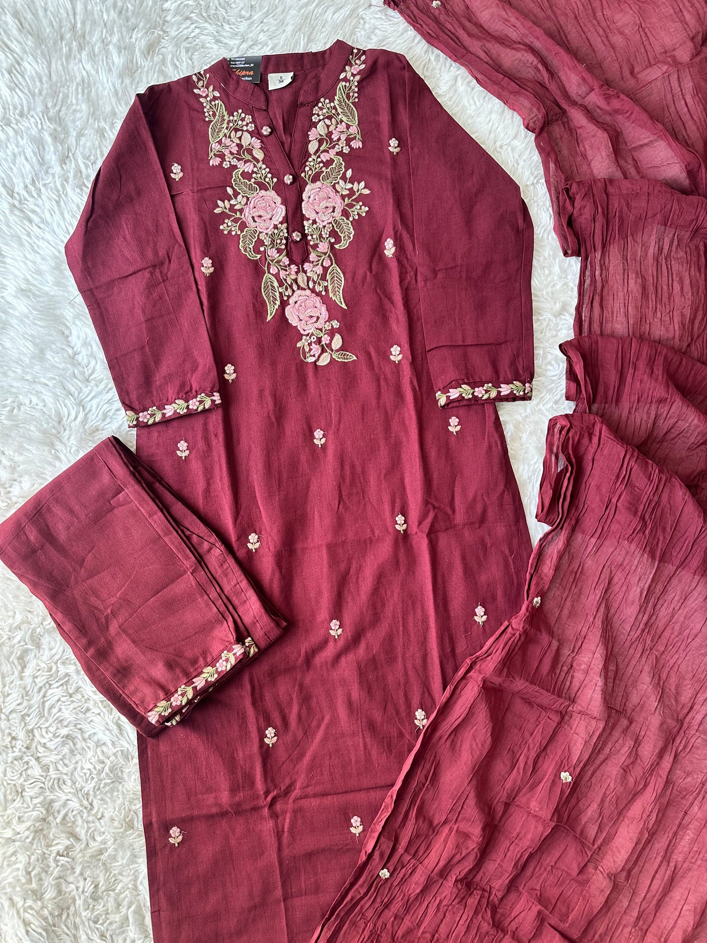 Steal Deal 🚨 Premium Cotton Kurti Pant Dupatta Set