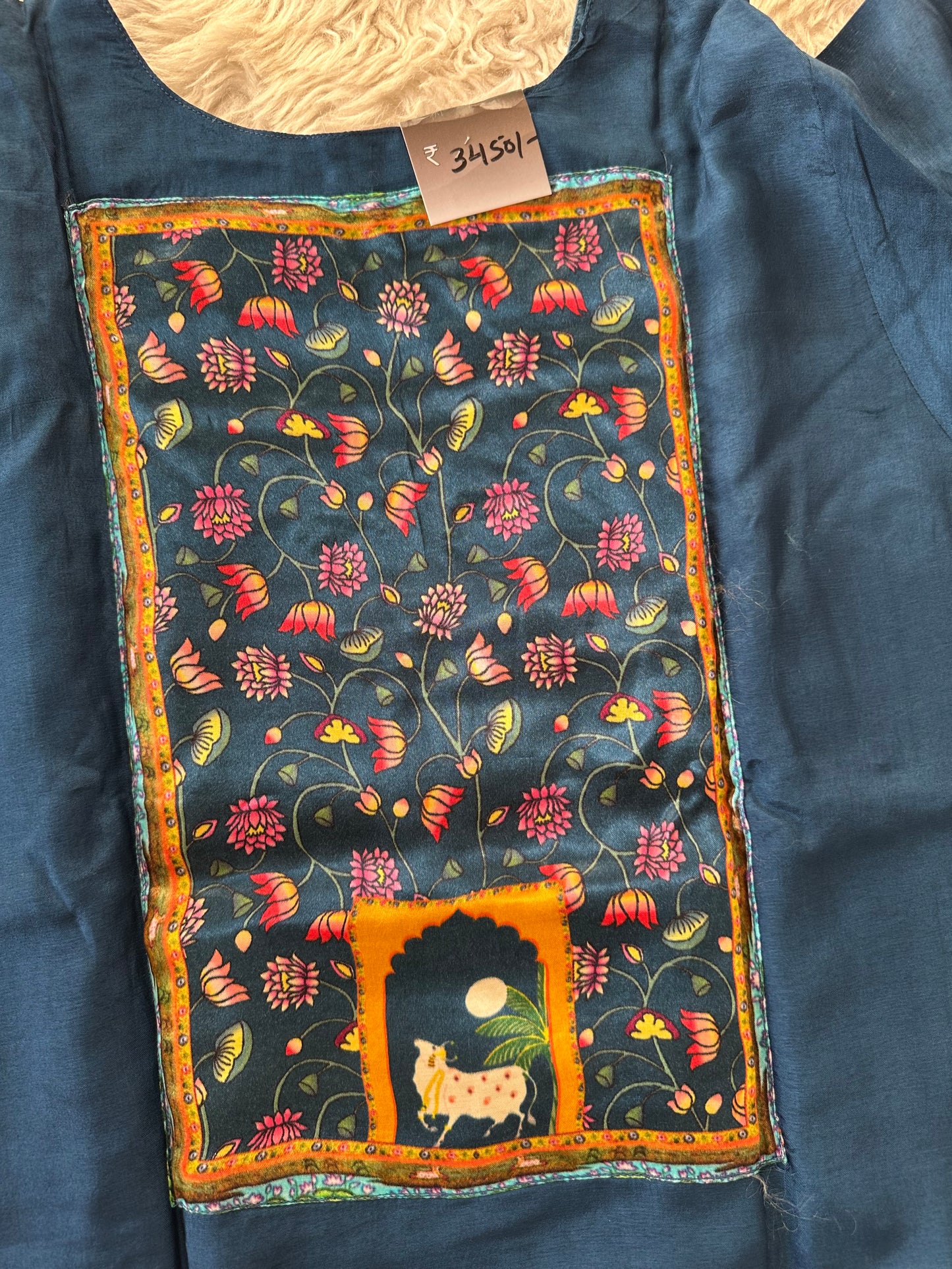 Plus Size Gazi Silk Kurti Pant Dupatta Set