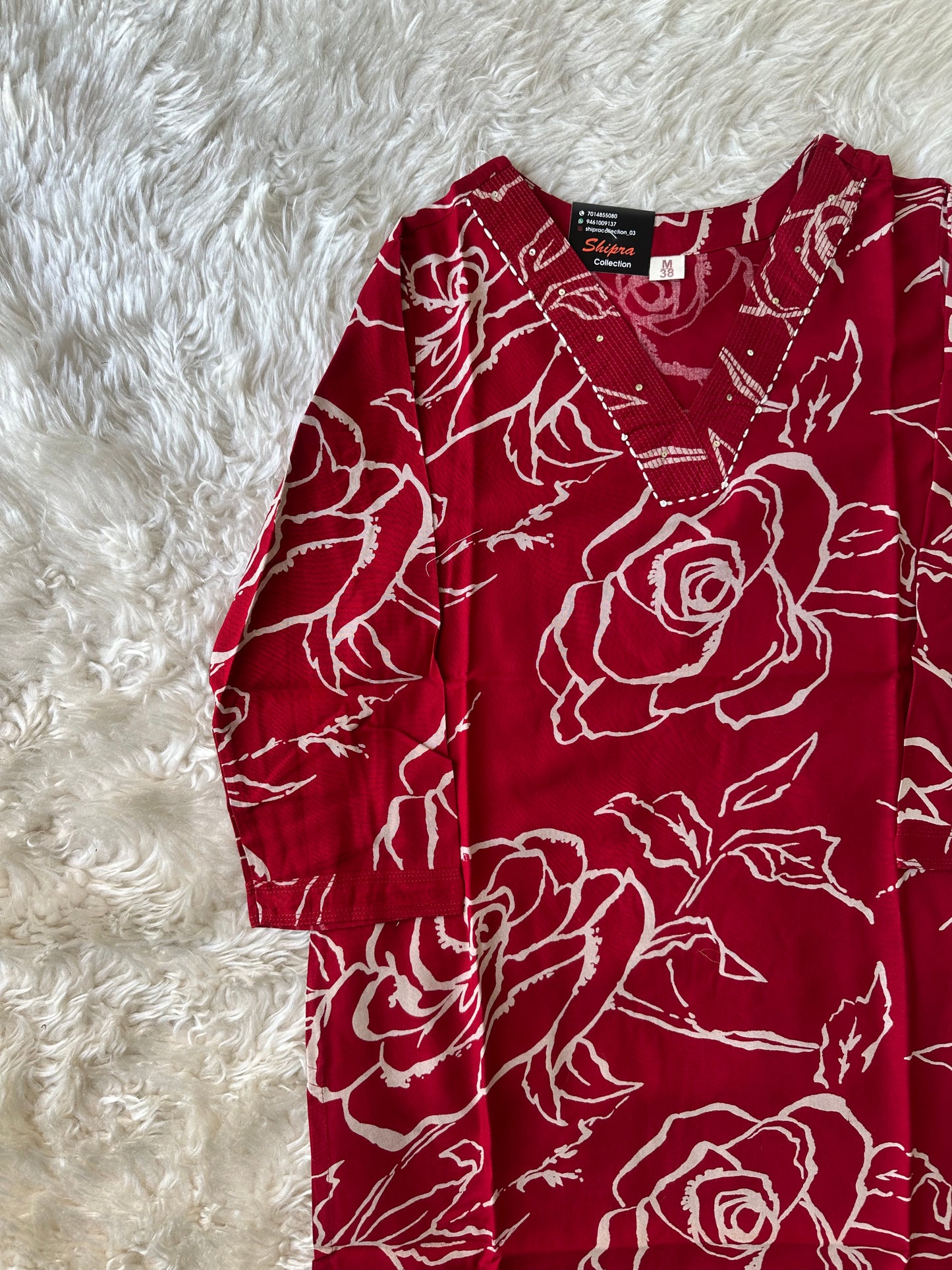 Heavy Rayon V- Neck Kurti