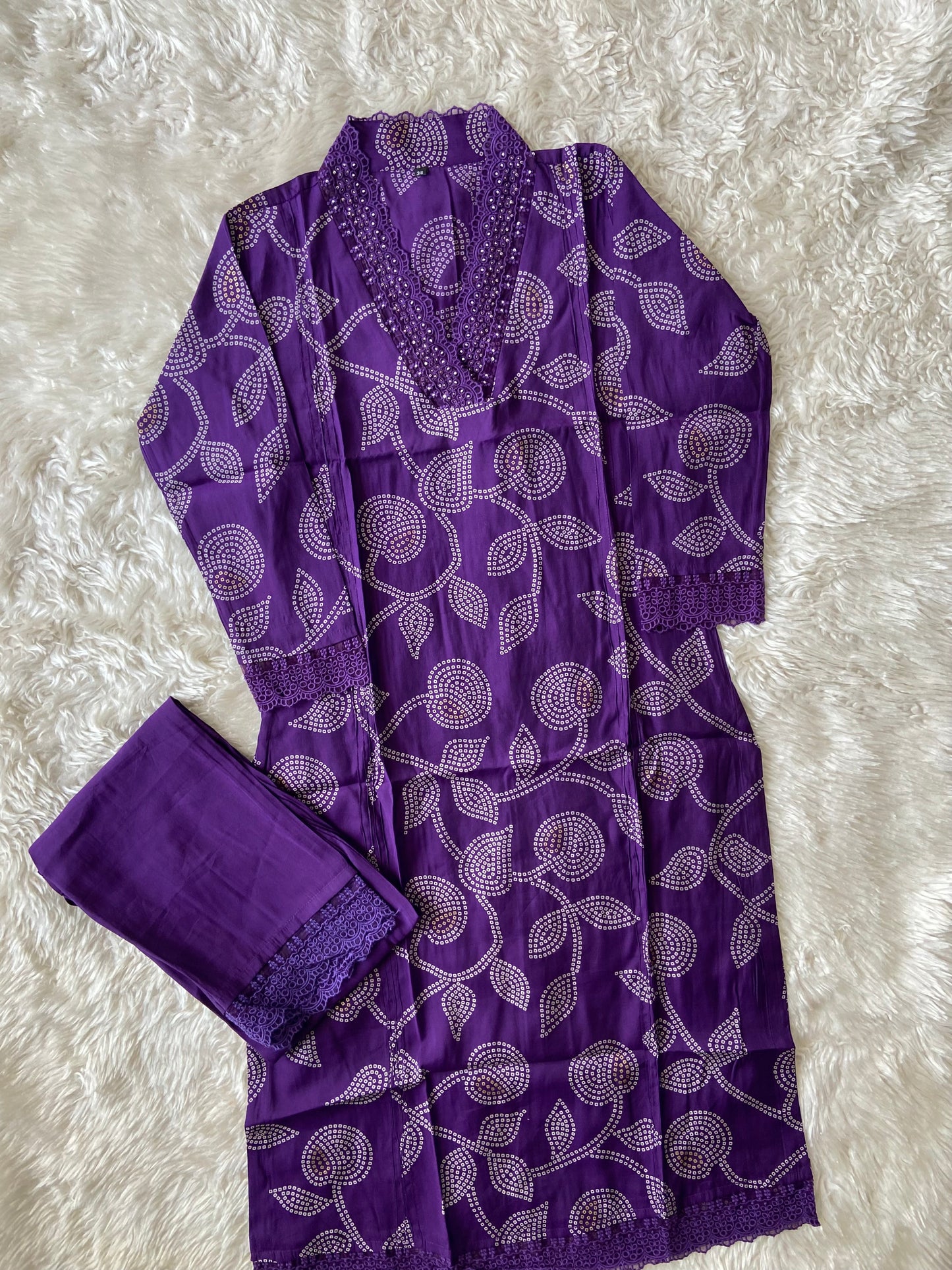 Pure Muslin Silk Kurti Pant Set