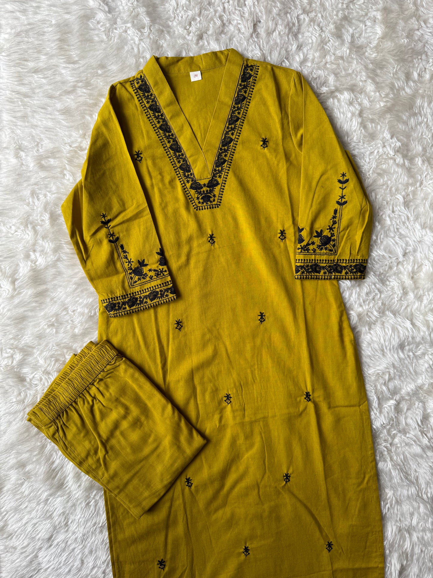 Khadi Cotton Kurti Pant Set