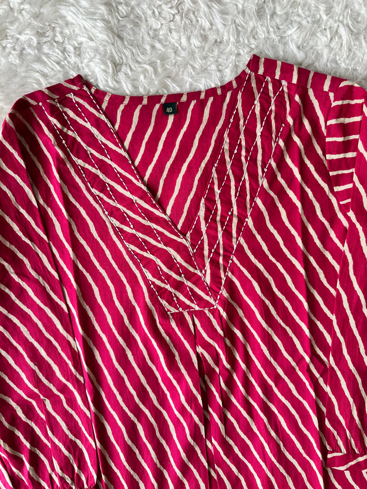 Premium Cotton Lehariya Kurti
