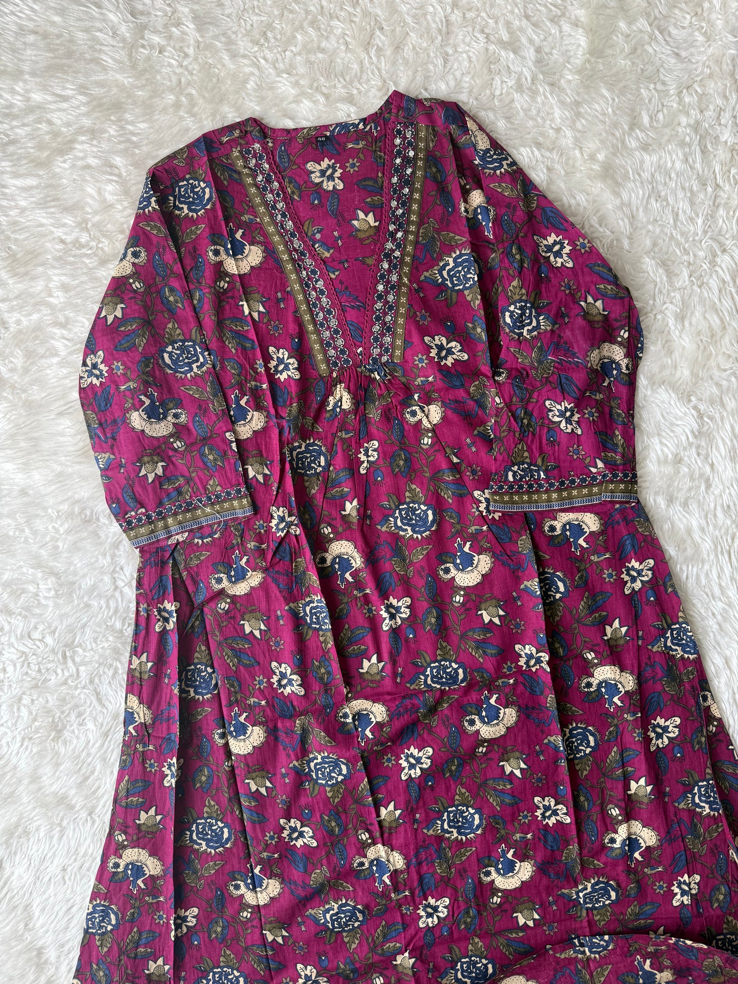 Cotton Flare Kurti Pant Set