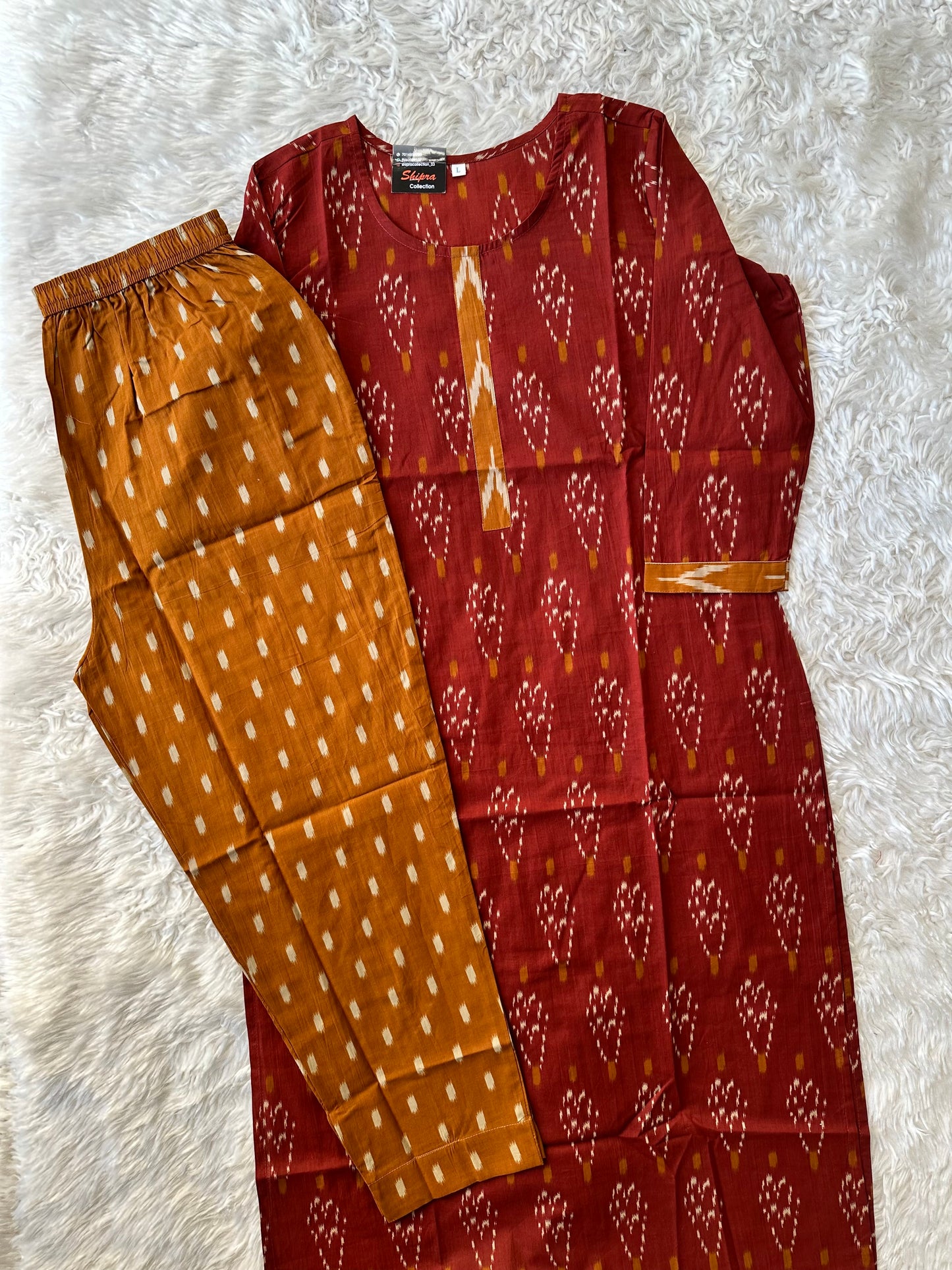 Premium Cotton Kurti Pant Jacket Set