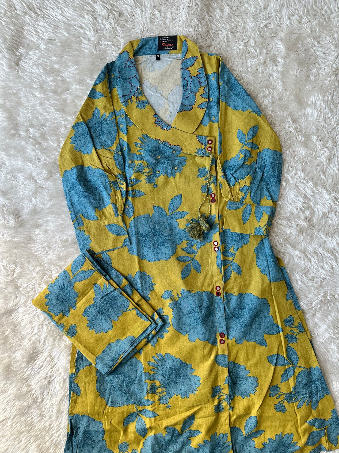 Khadi Cotton Kurti Plazo Set