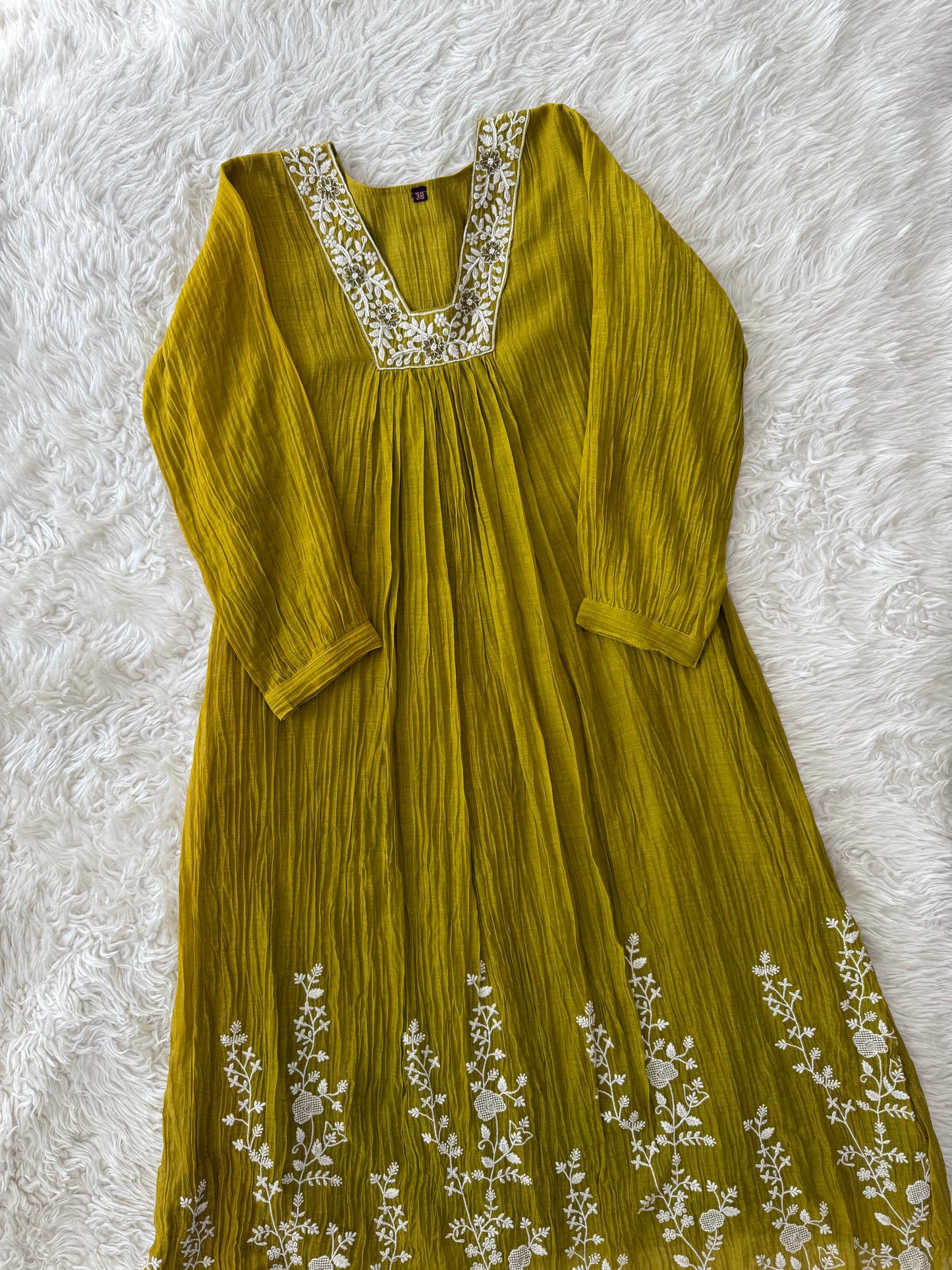 Mul Chanderi Kurti Pant Dupatta Set
