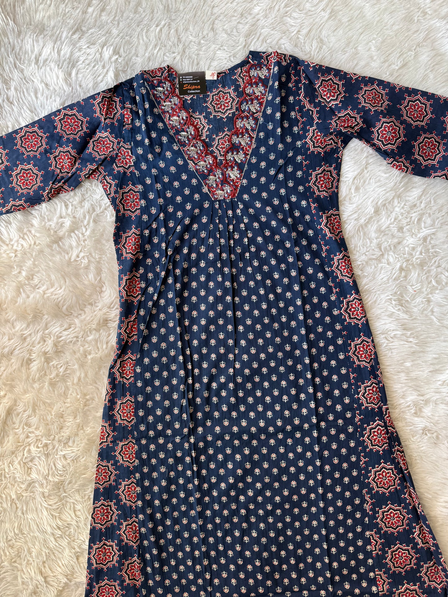 Pure Cotton Kurti Pant Dupatta Set