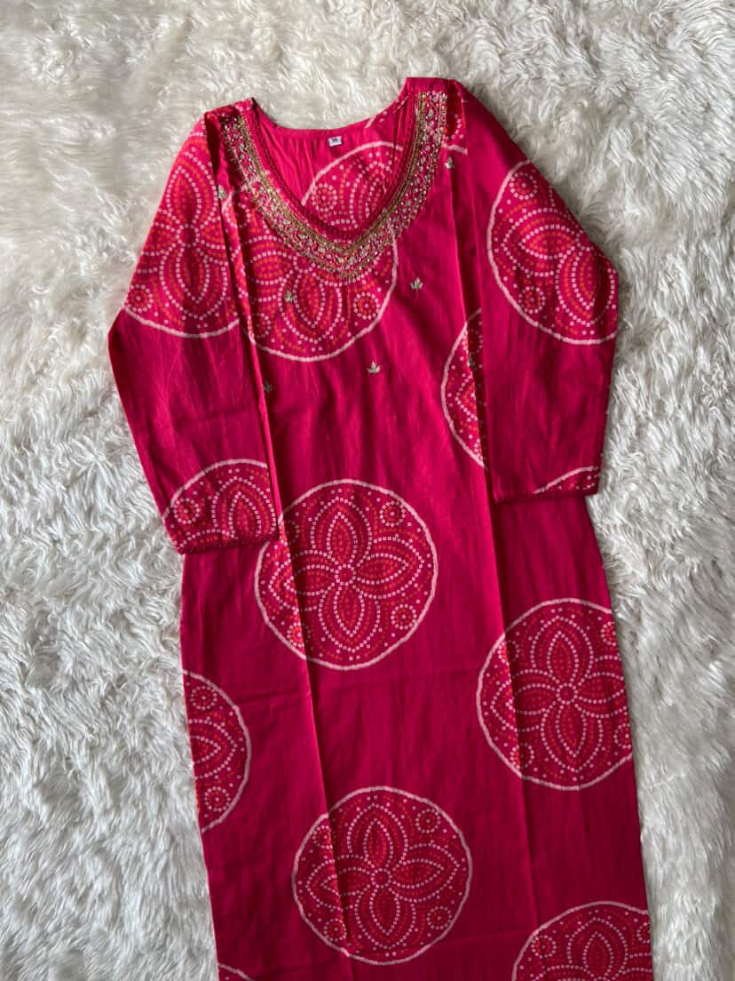 Premium Cotton Kurti Pant Dupatta Set