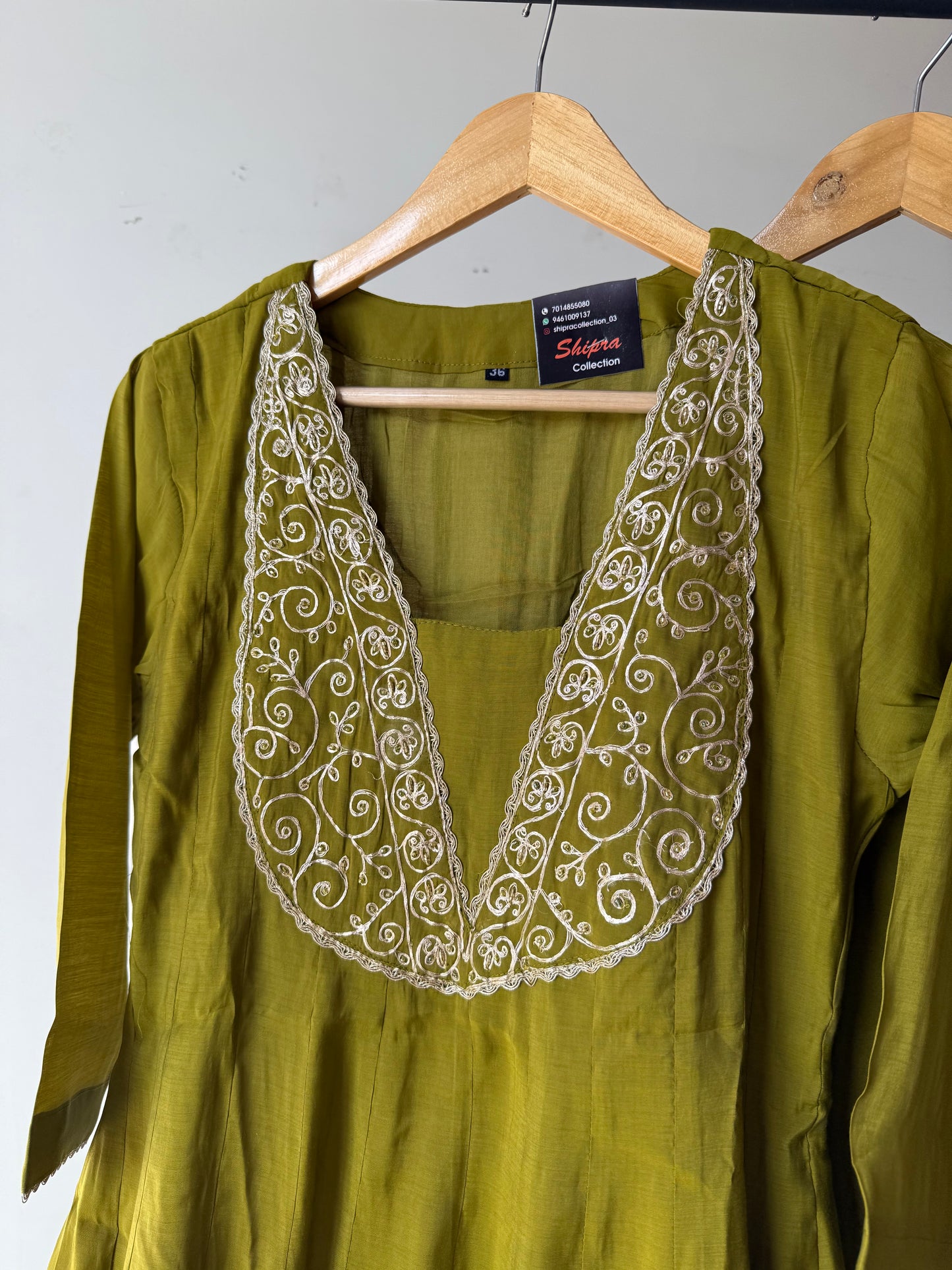 Pure Modal Chanderi Kurti Pant Dupatta Set