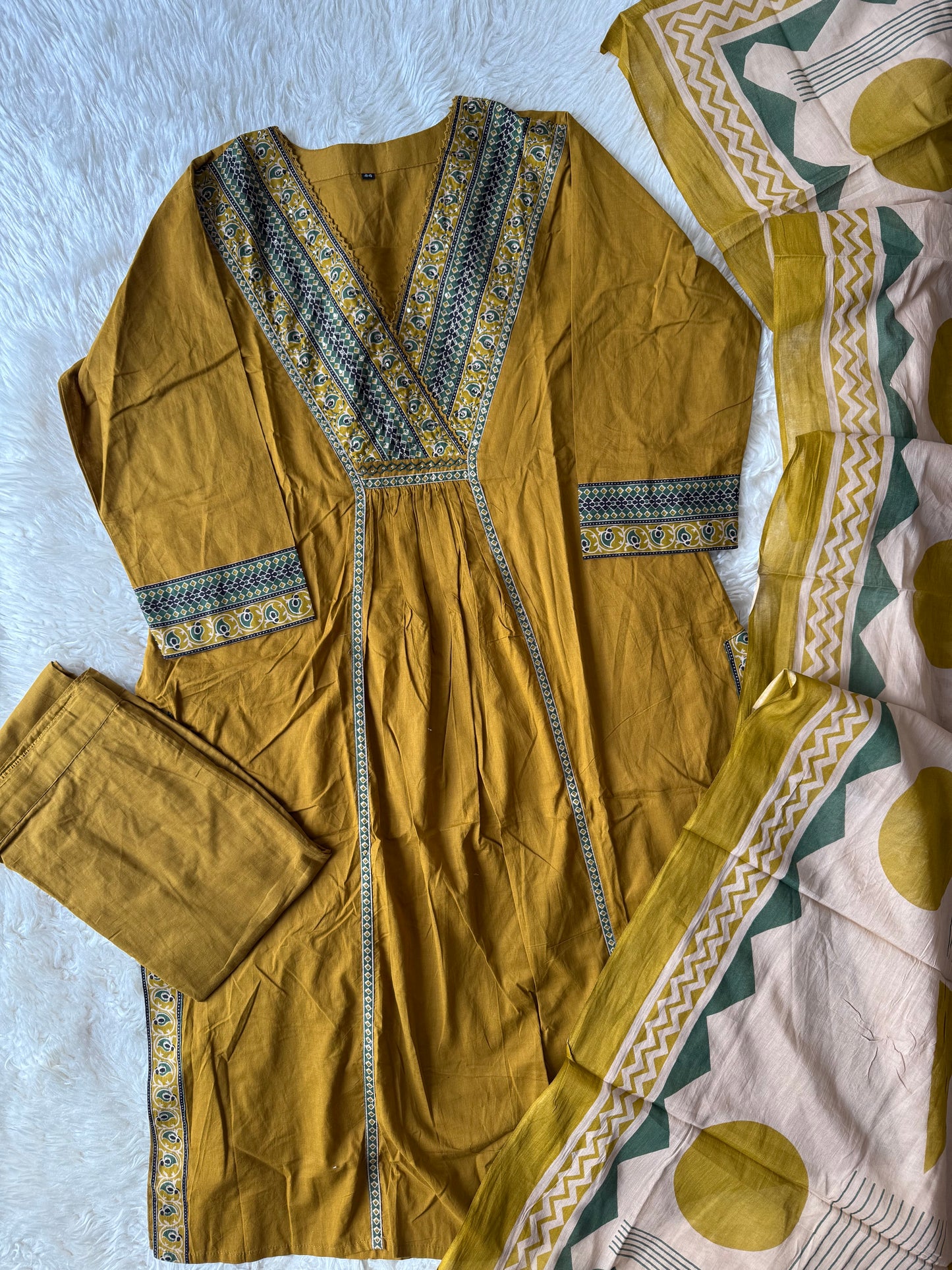 Premium Cotton Kurti Pant Dupatta Set
