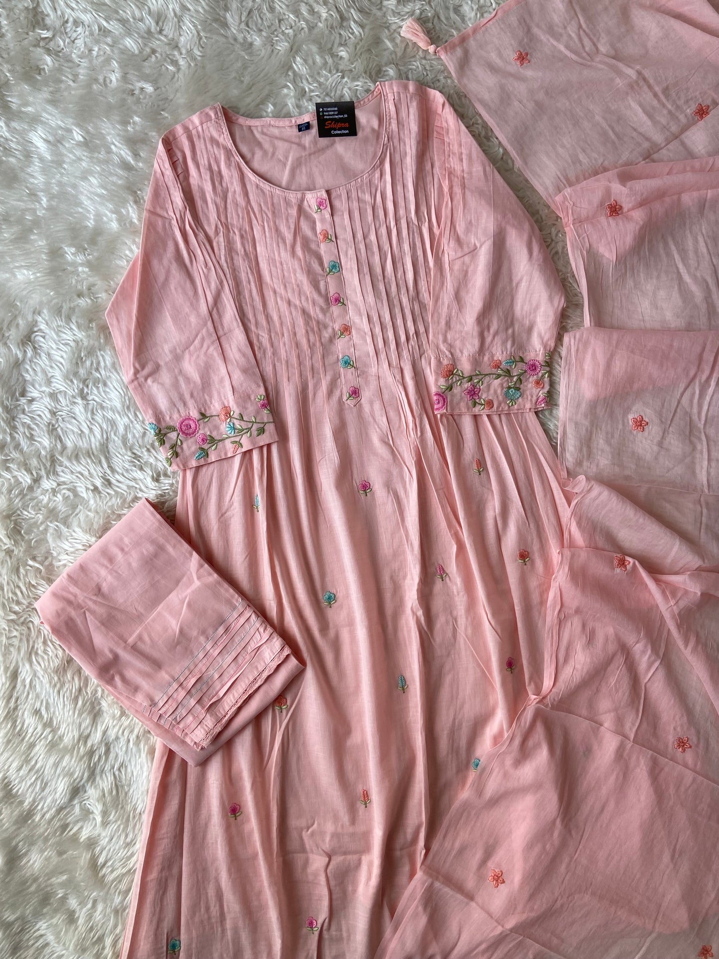 Steal Deal 🚨 Mul Cotton Kurti Pant Dupatta Set