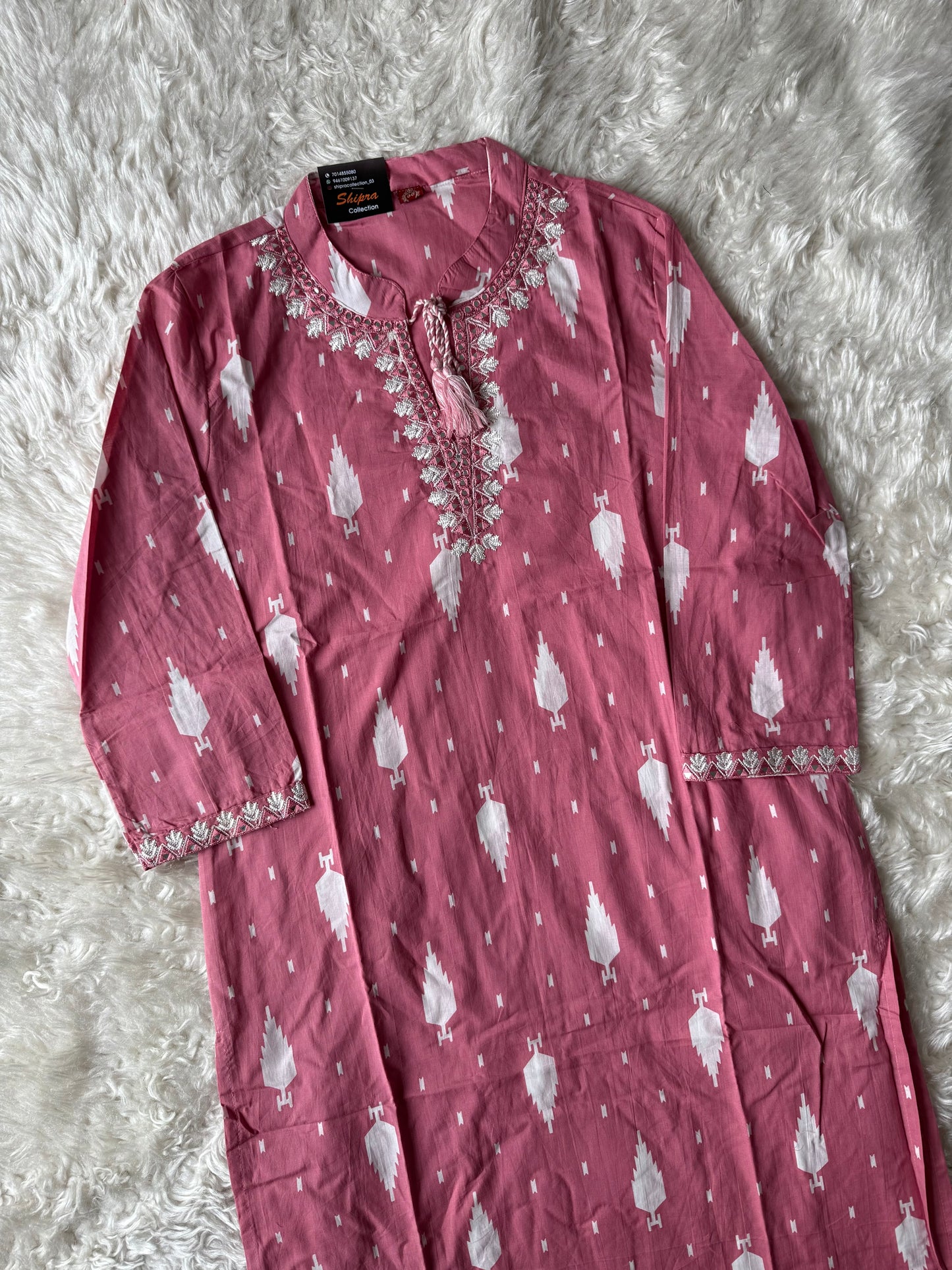 Pure Cotton Kurti Pant Dupatta Set