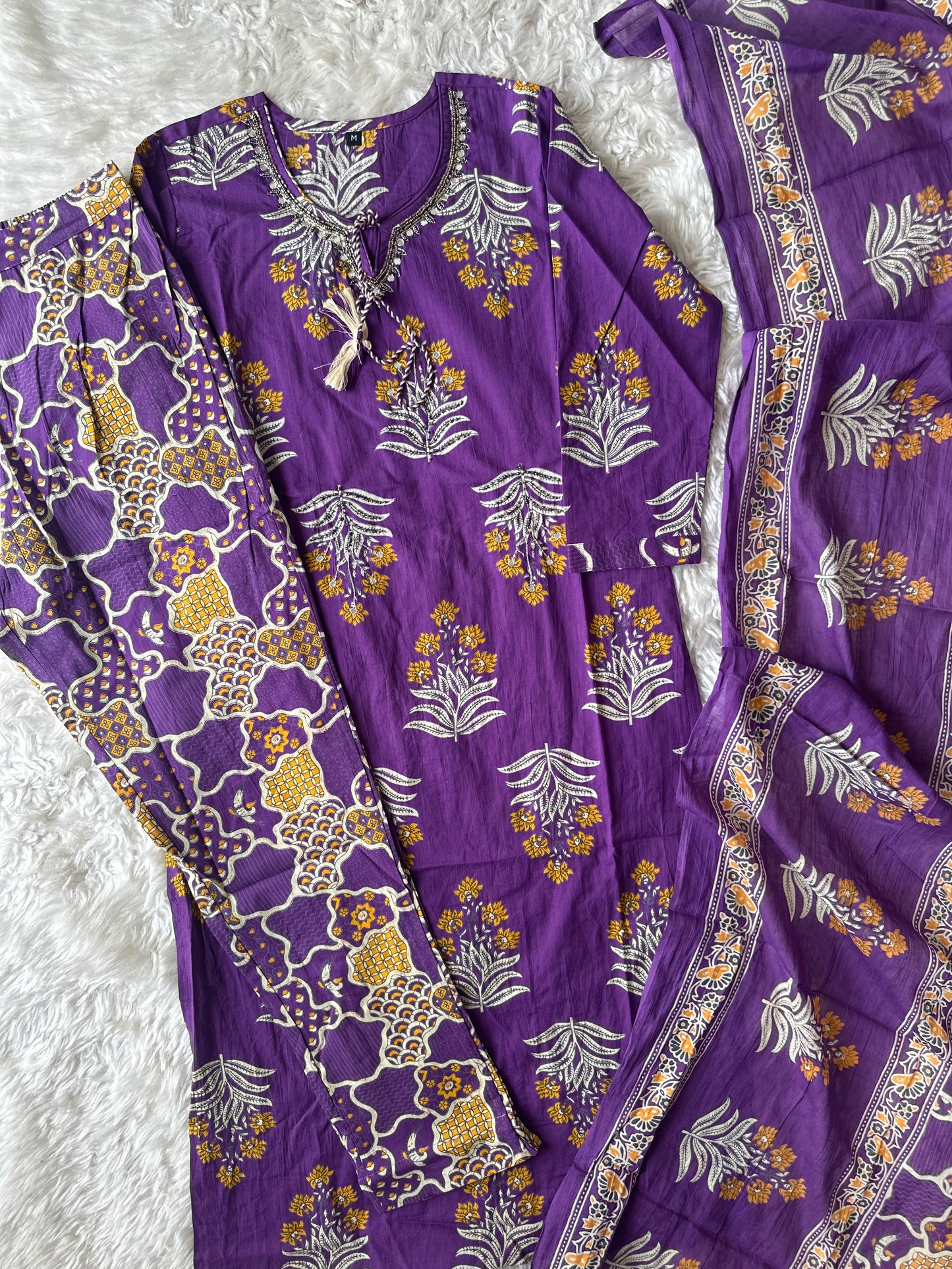 Budget Friendly Kurti Pant Dupatta Set