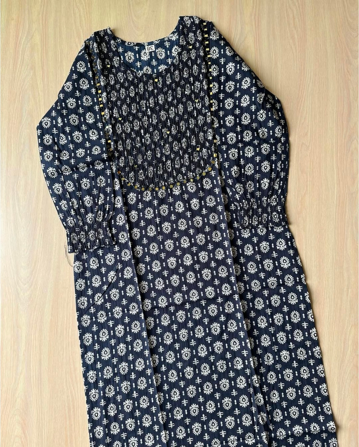 Premium Cotton kurti with smocking details