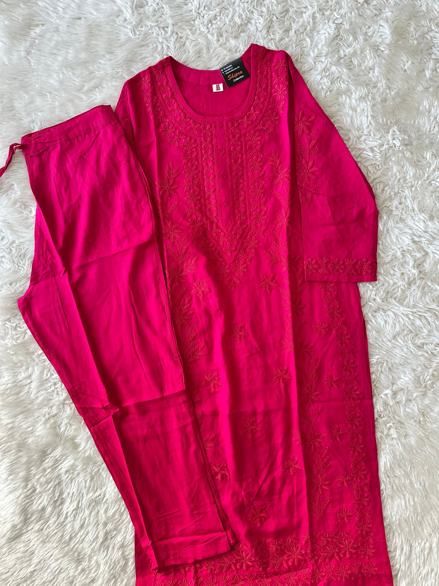 Rayon Kurti Pant Set