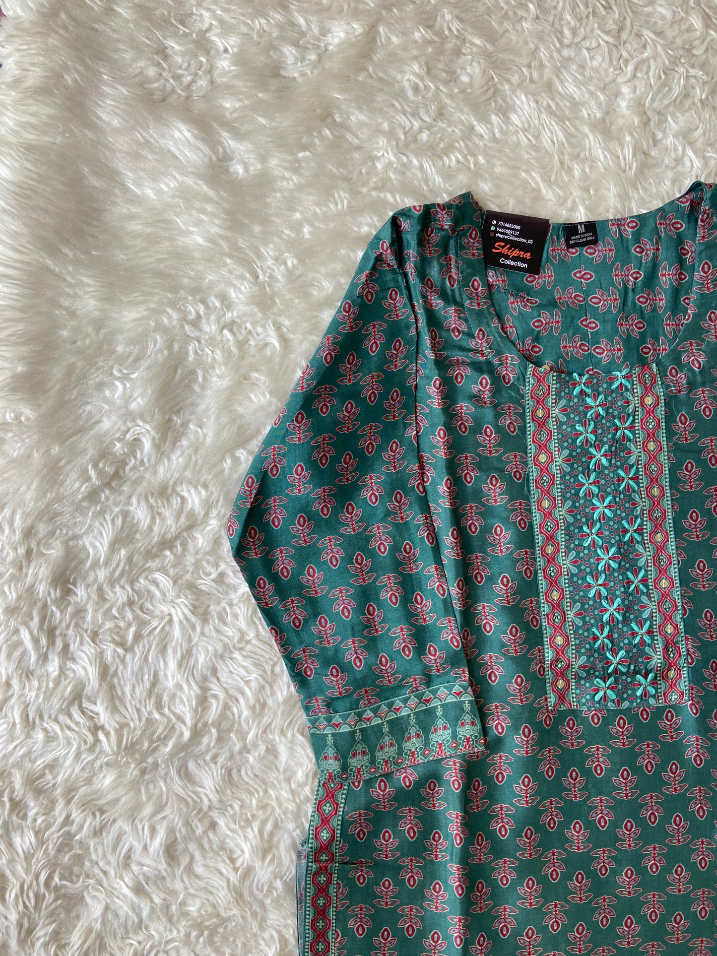 Crepe Silk Kurti Pant Dupatta Set