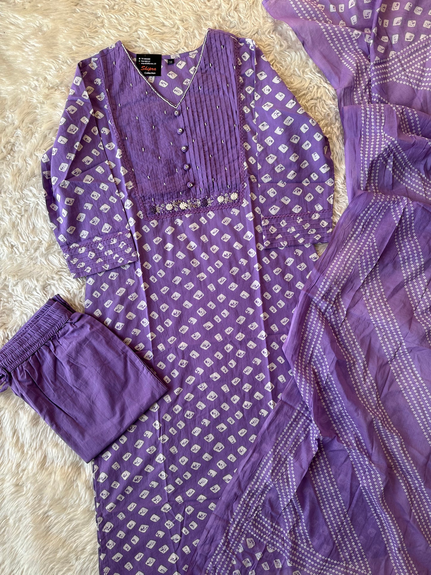 Premium Cotton Kurti Pant Dupatta Set