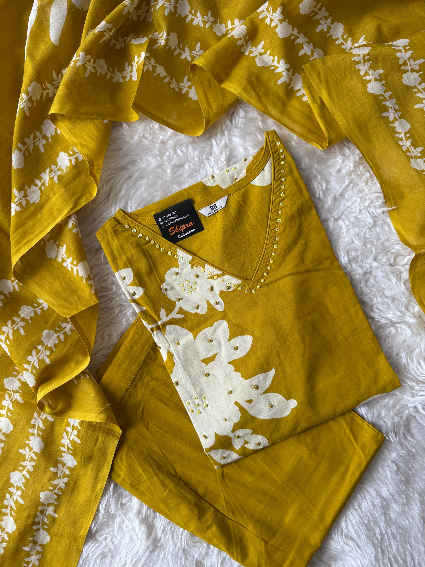 Premium Cotton Kurti Pant Dupatta Set