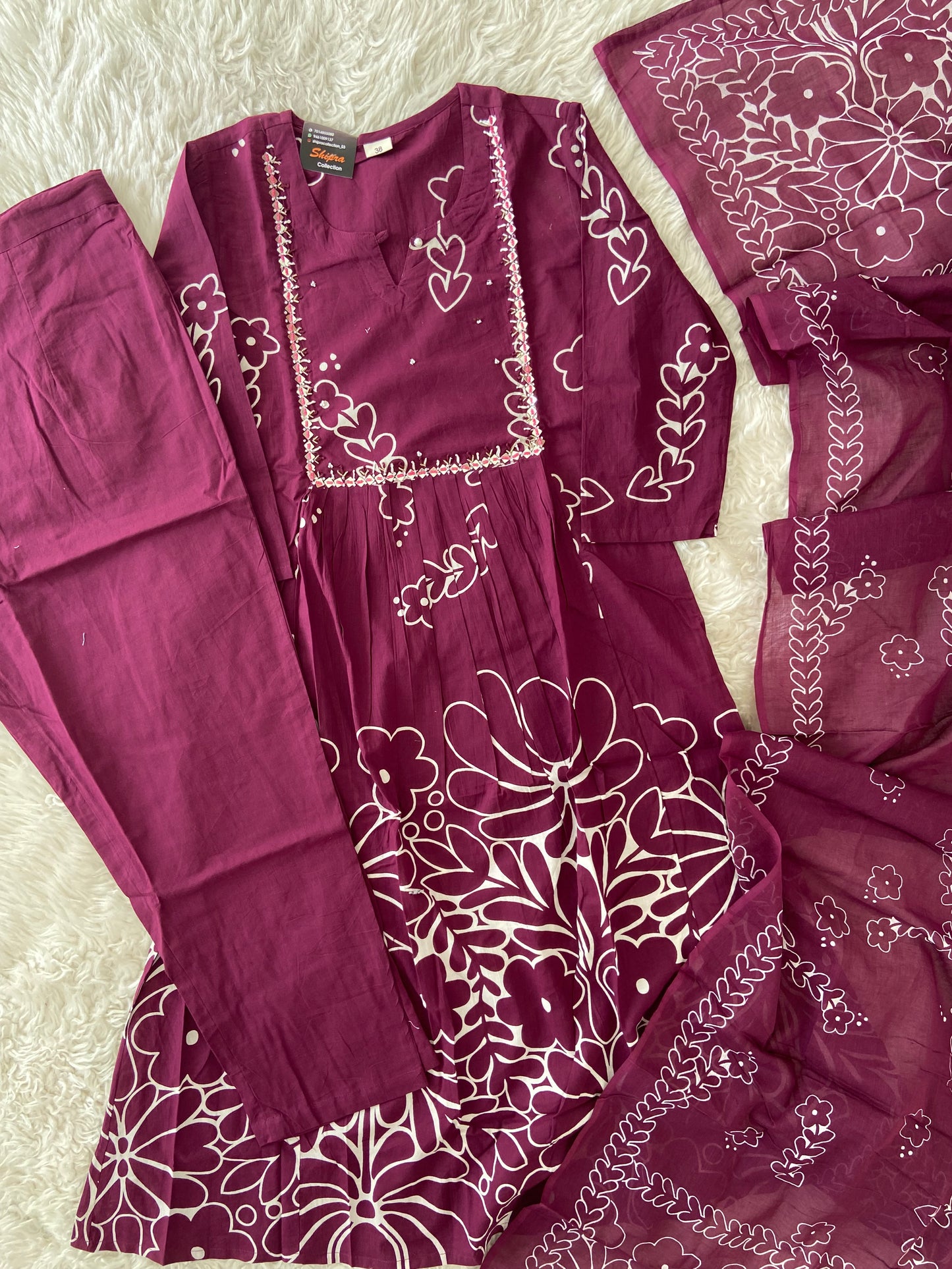 Premium Cotton Kurti Pant Dupatta Set
