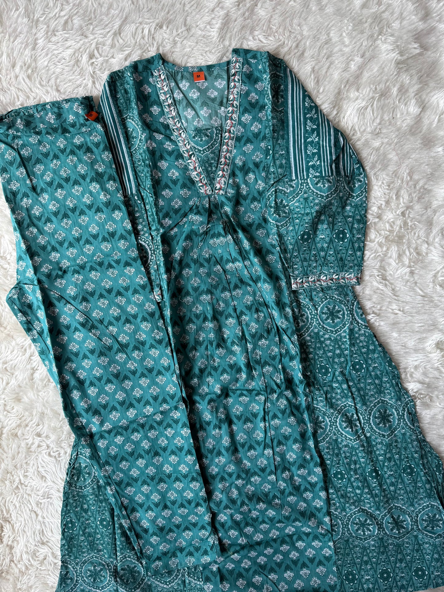 Cotton Flare Kurti Pant Set