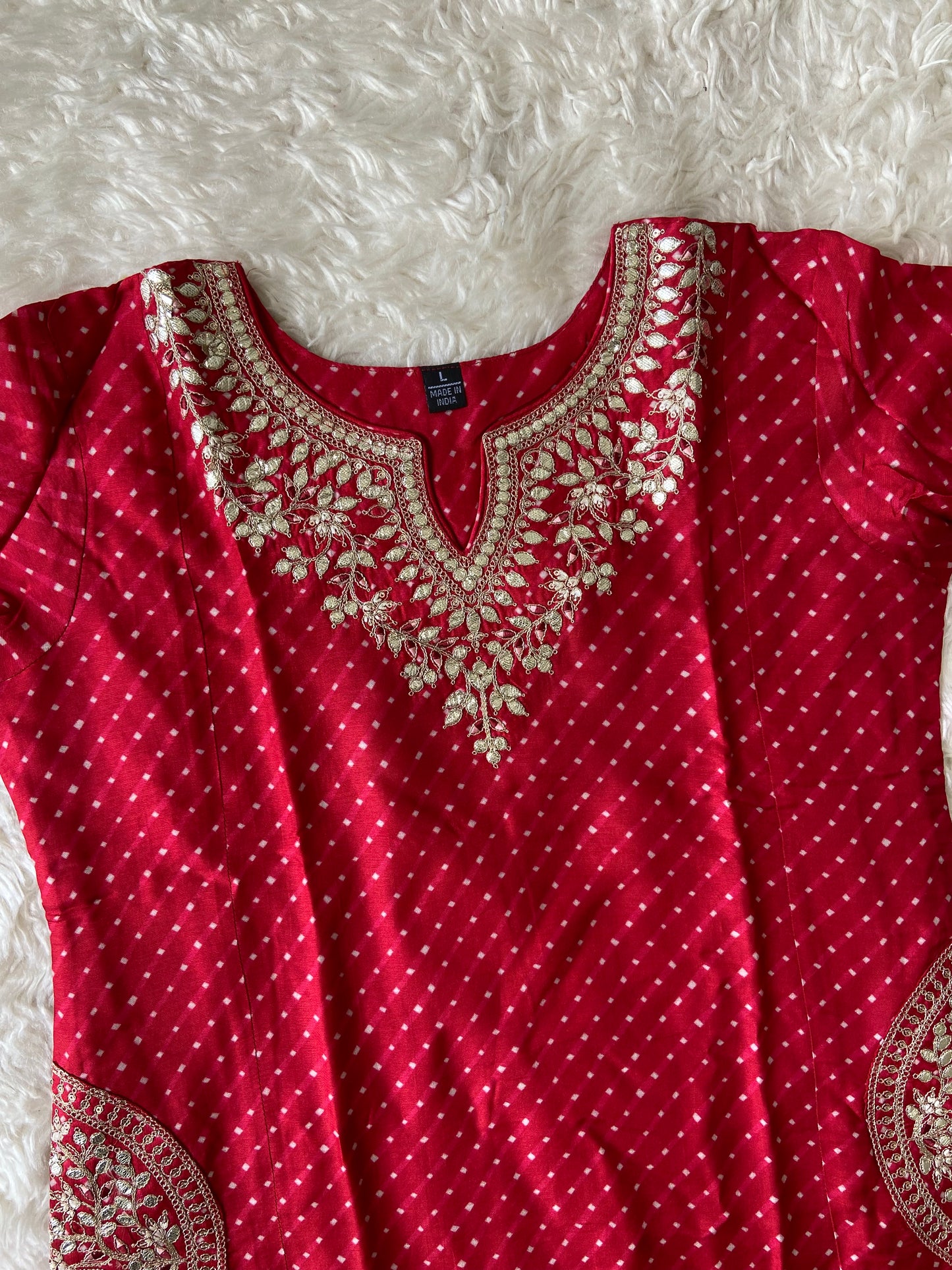 Russian Silk Kurti Pant Dupatta Set