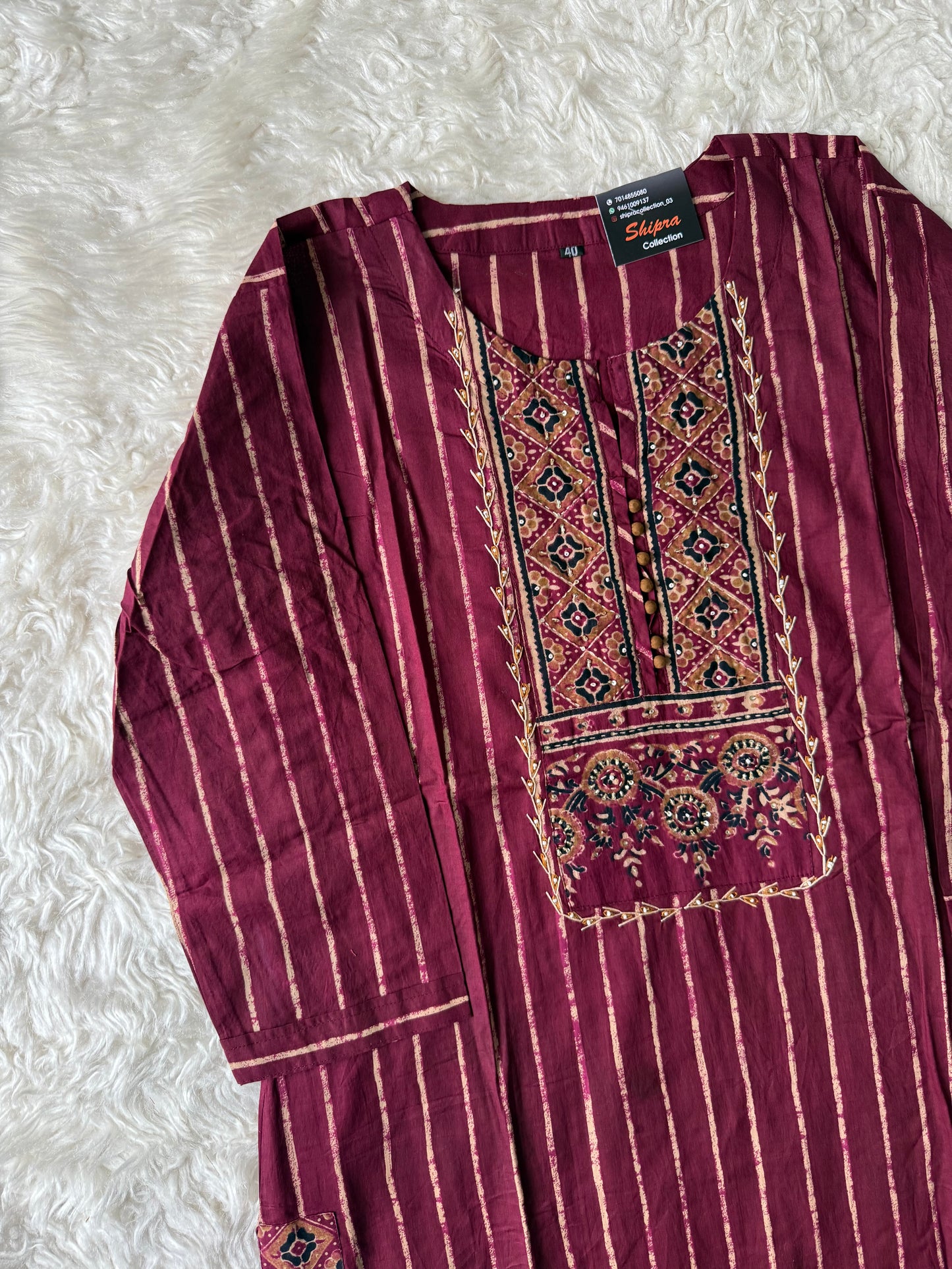 Premium Cotton Kurti Pant Dupatta Set