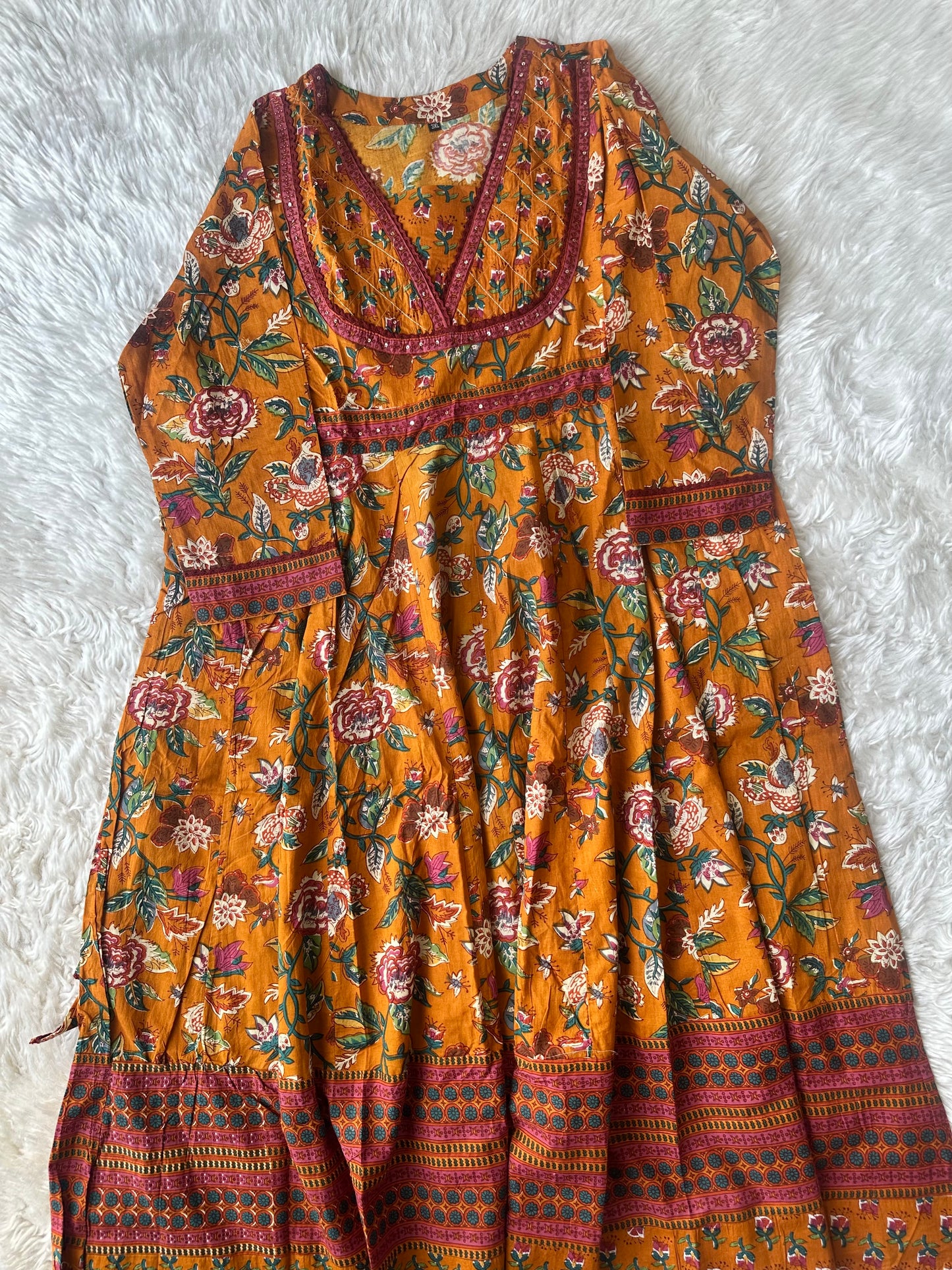 Premium Cotton FLARE Kurti Plazo Dupatta Set