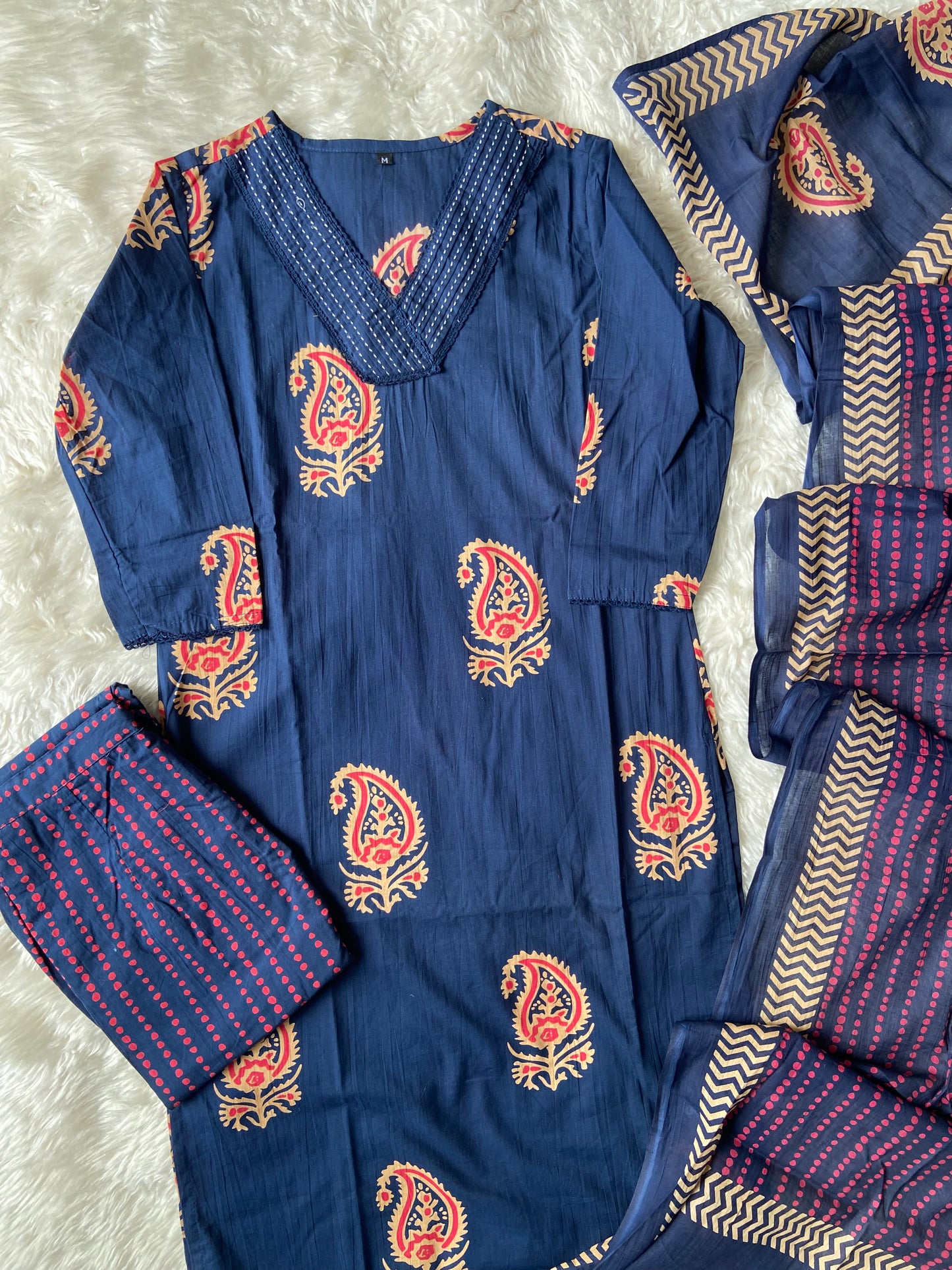 Budget Friendly Kurti Pant Dupatta Set