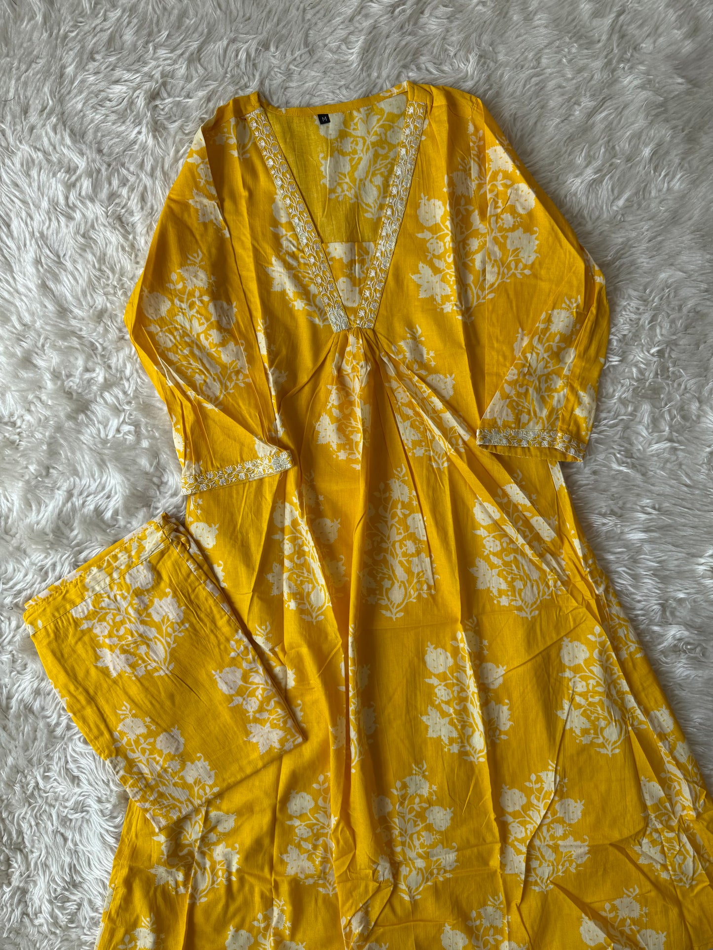 Cotton Flare Kurti Pant Set